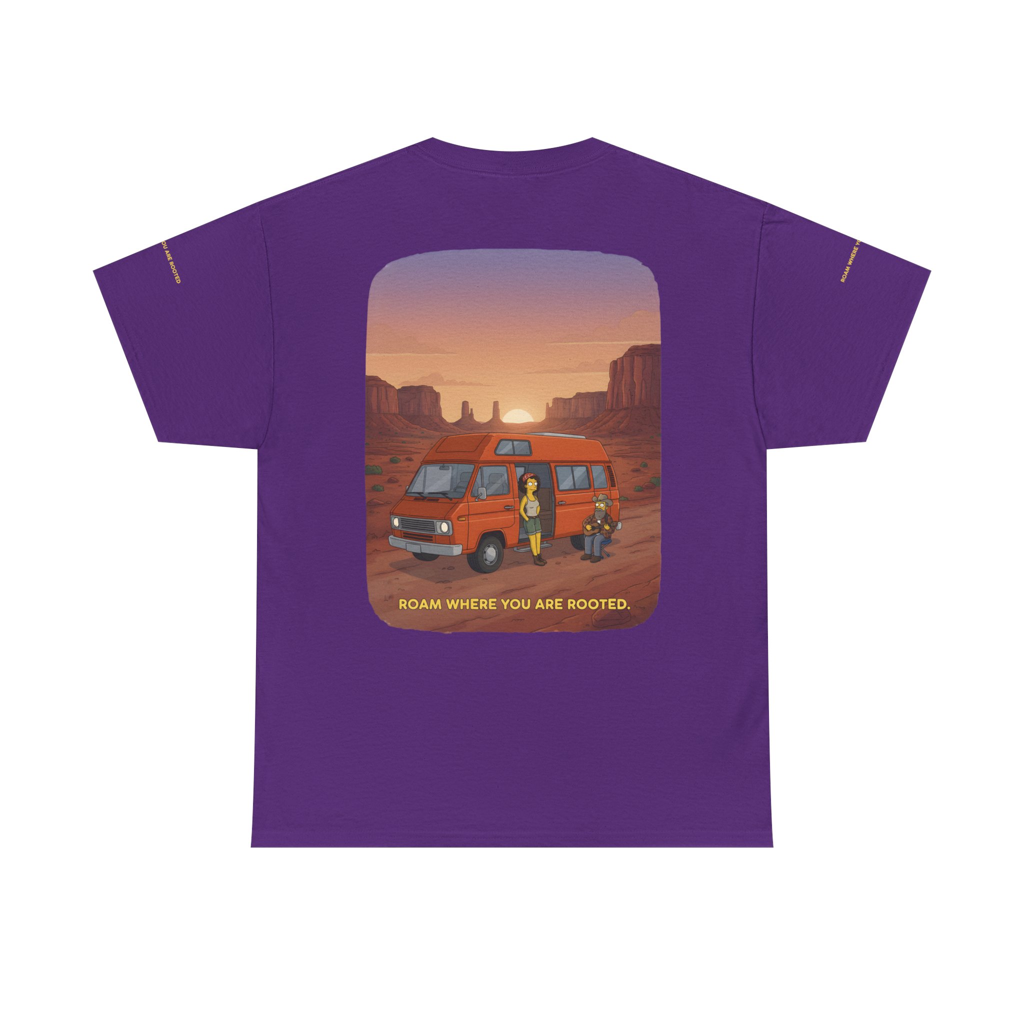 Unisex Heavy Cotton Tee — "Roam Where You Are Rooted" Design Sitcom-Line