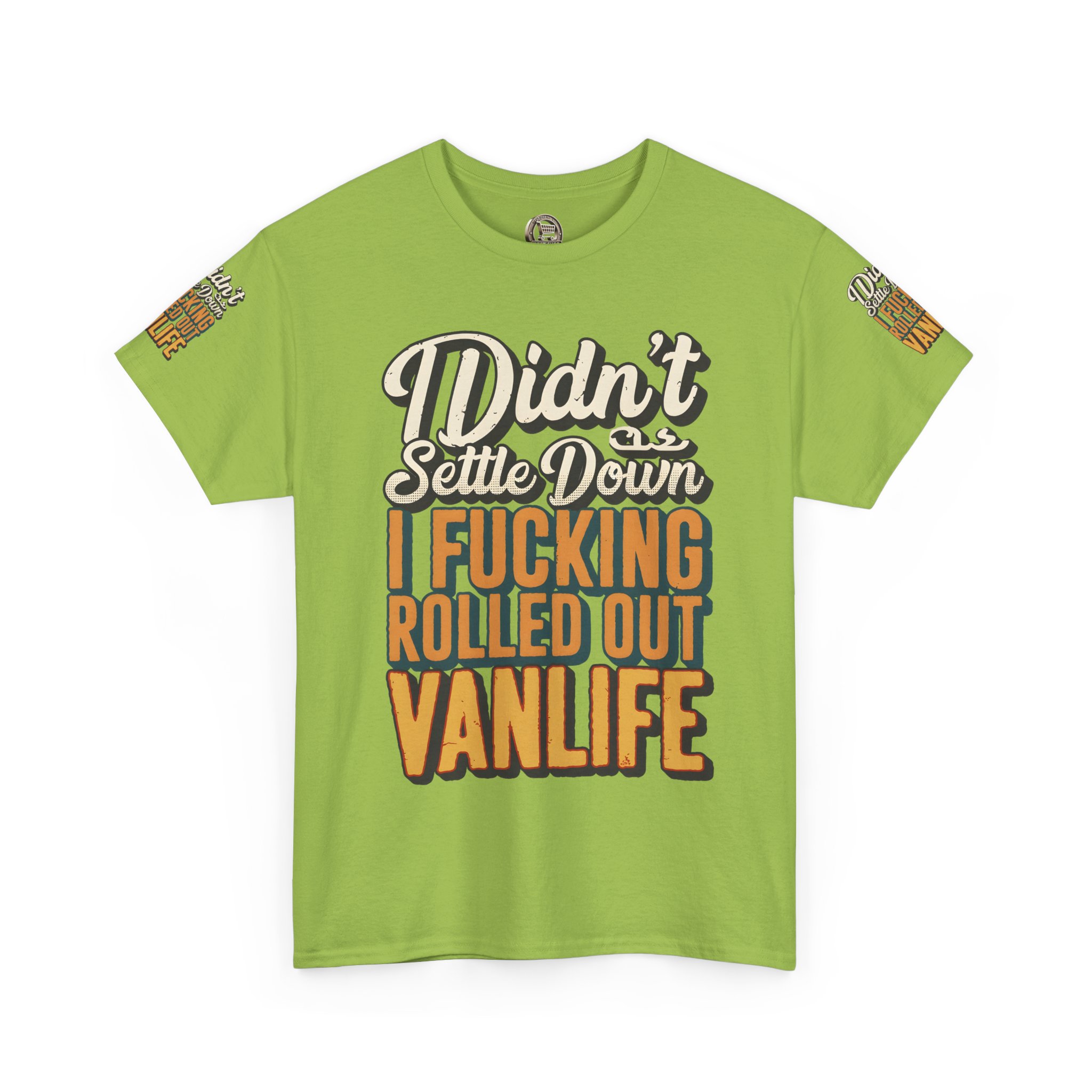 8308842884305950466_2048.jpeg Unisex Heavy Cotton Tee — "Dind´t Settle Down" Design F**K-Line