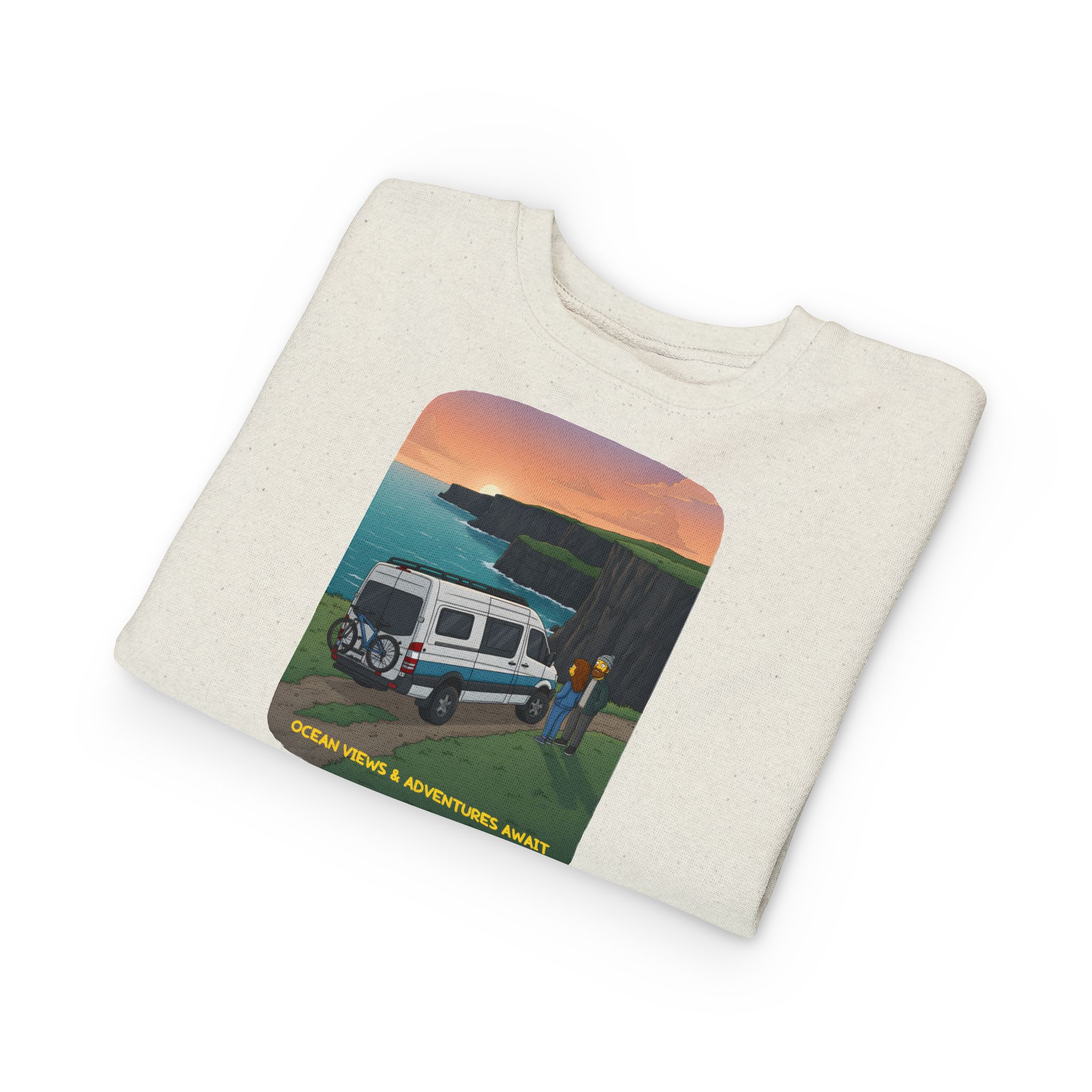 Toddler Sweatshirt - "Ocean Views-Adventures Awaits" (Design Sitcom-Line)