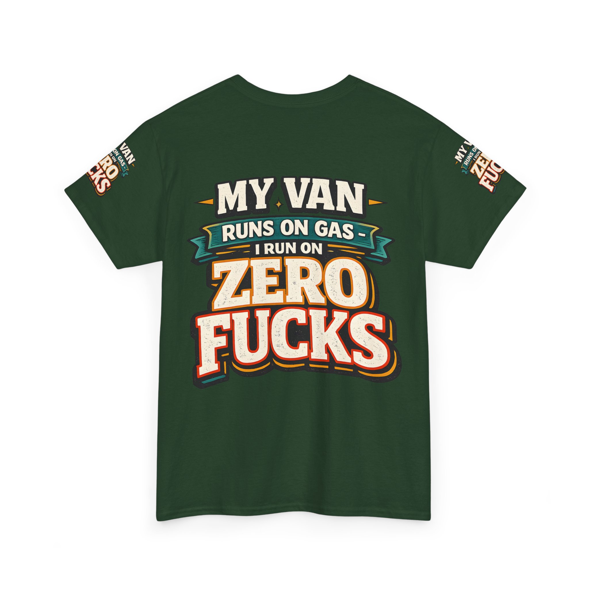 Unisex Heavy Cotton Tee — "My Van Runs On Gas" Design F**K-Line