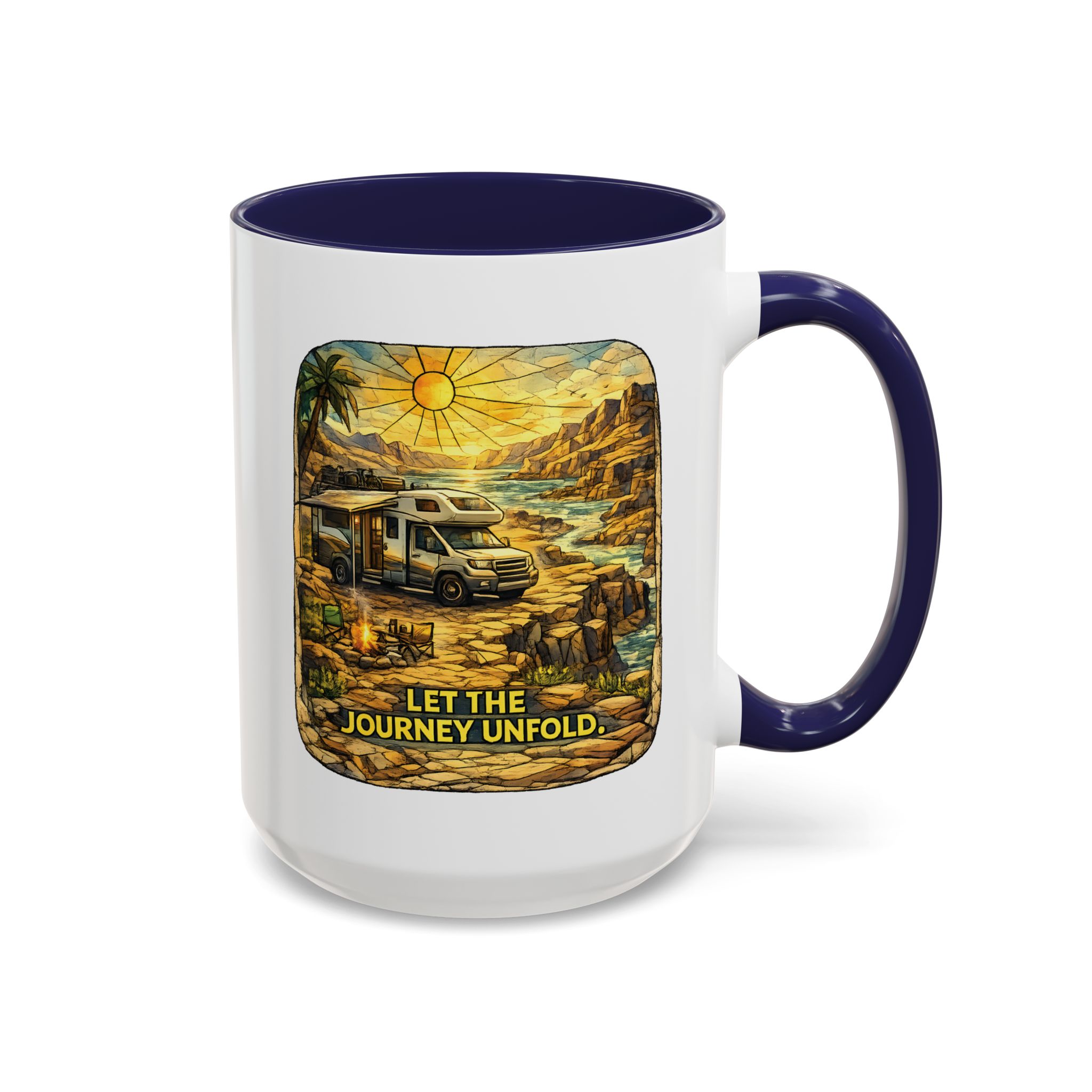8314998326880082759_2048.jpeg Accent Coffee Mug (11, 15oz) — "Let The Journey Unfold" Design Cubic-Line