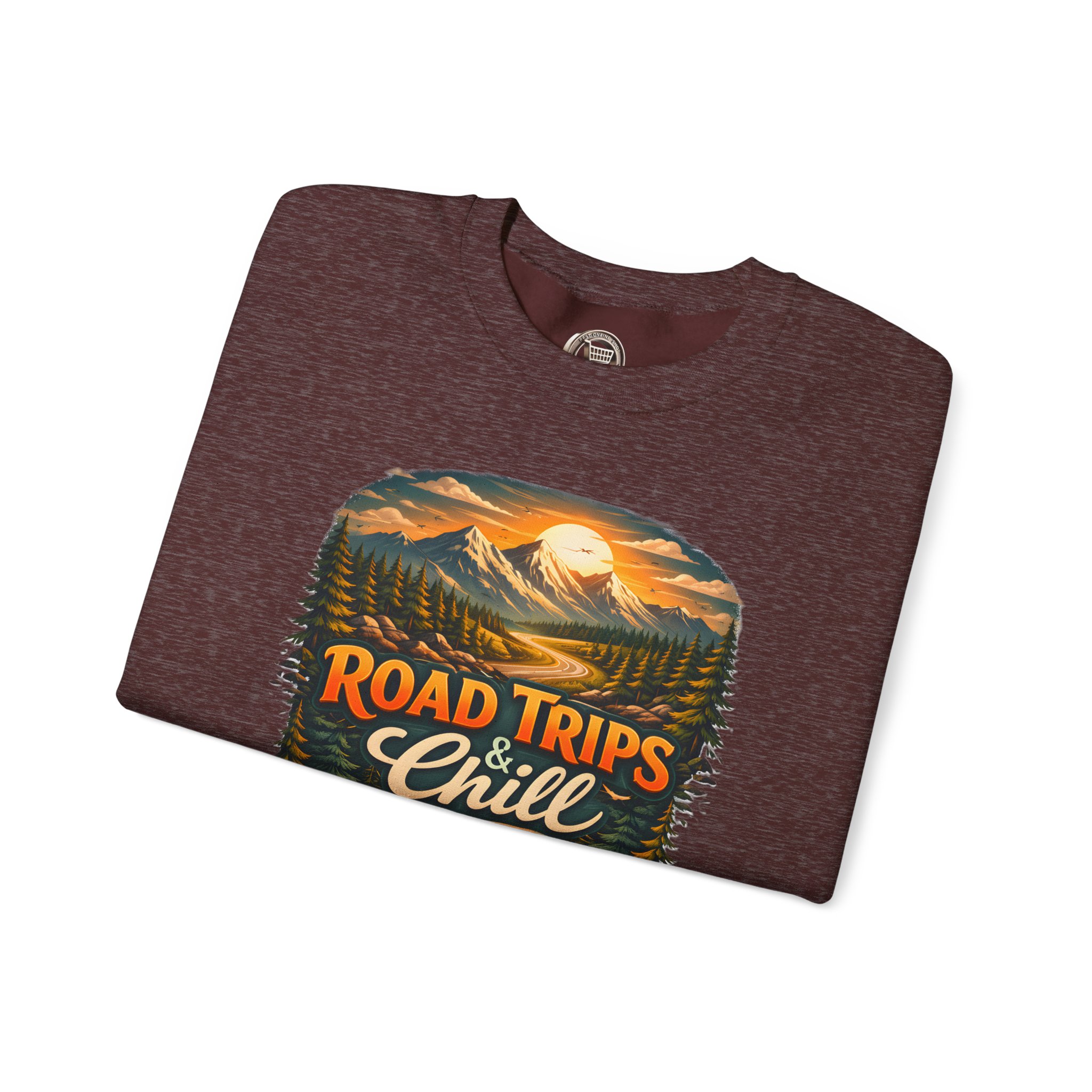 8318313082232699613_2048.jpeg Unisex Heavy Blend™ Crewneck Sweatshirt — "Road Trips & Chill" Design Scenic-Line