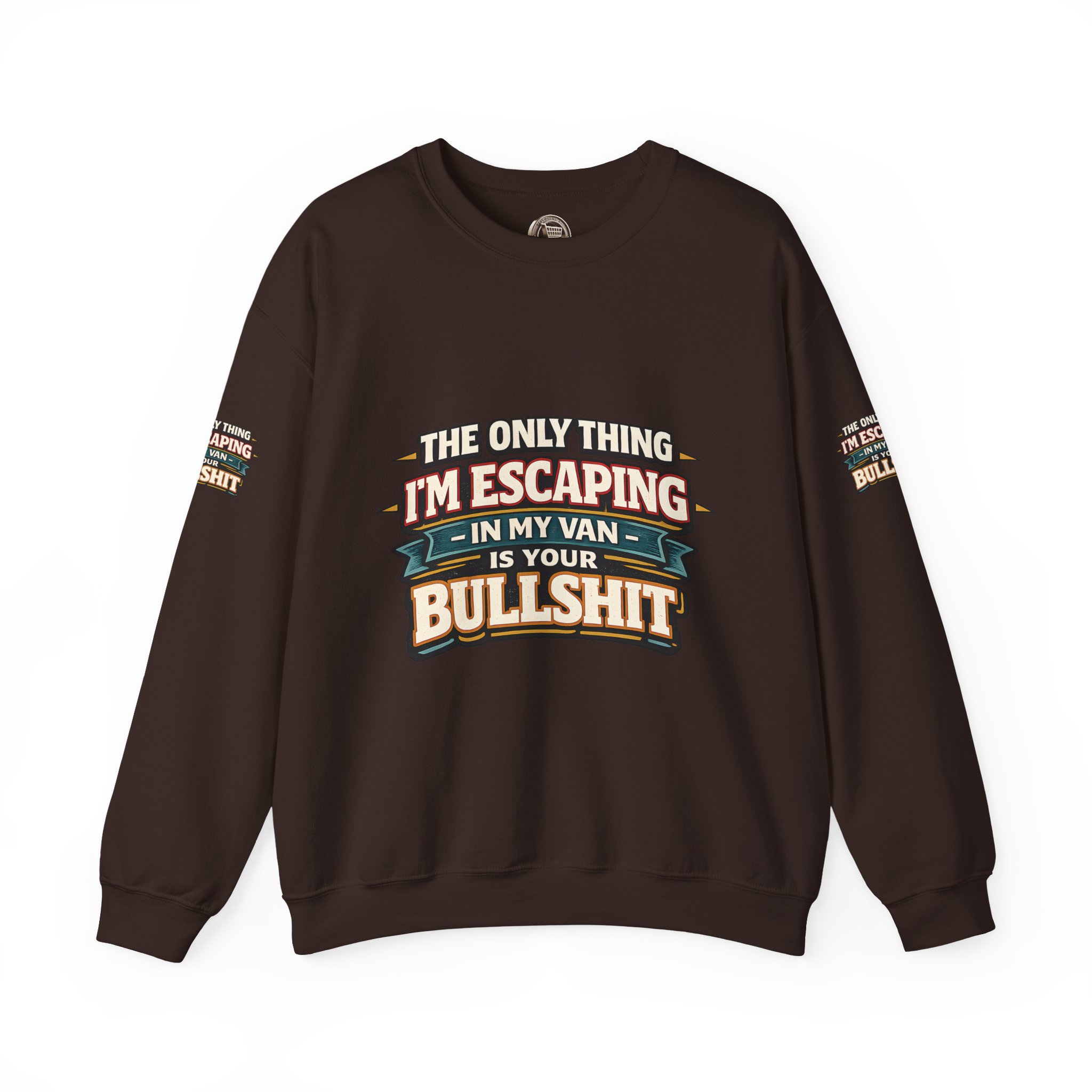 Unisex Heavy Blend™ Crewneck Sweatshirt — "The Only Thing I´m Escaping" Design F**K-Line