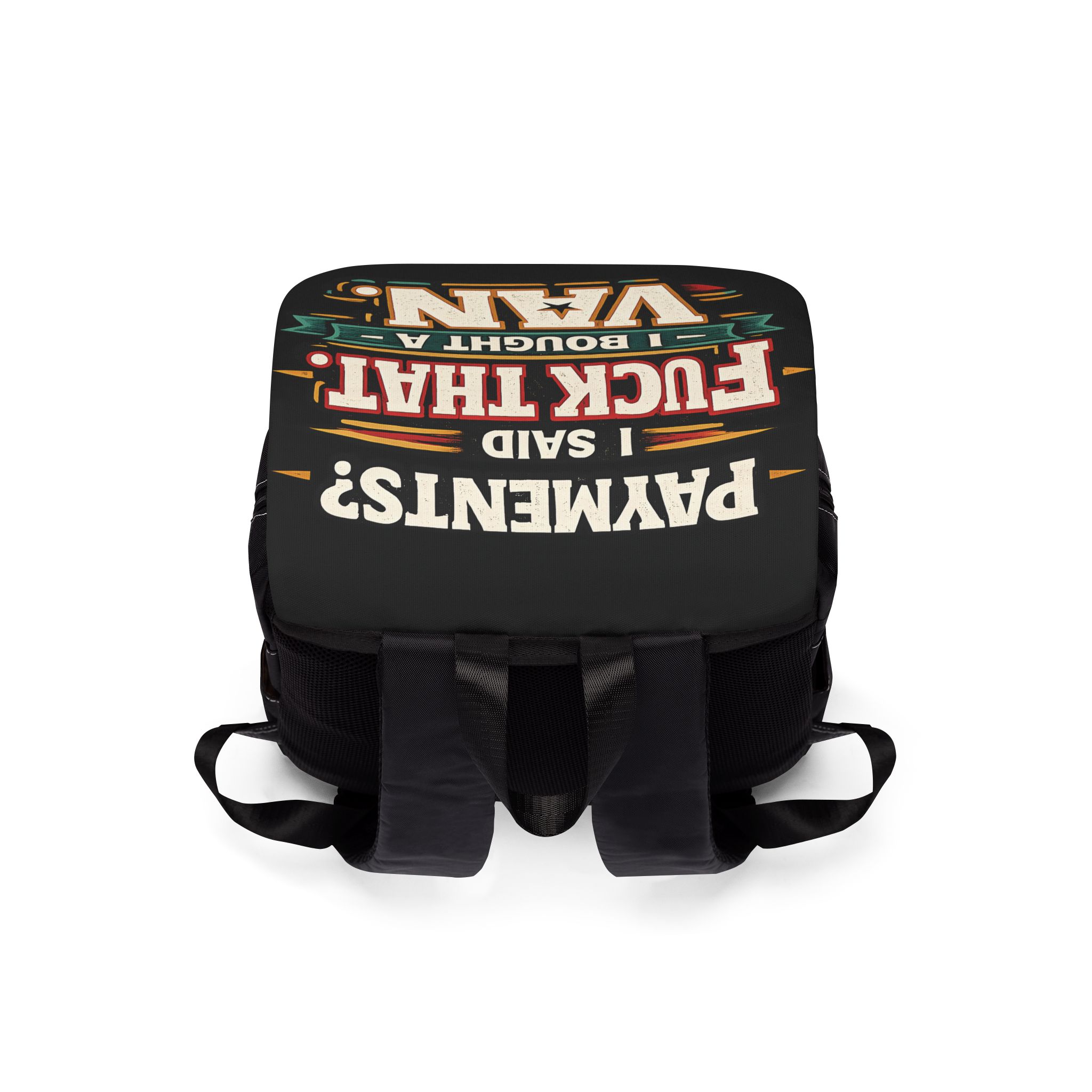 Unisex Casual Shoulder Backpack — "Payments?I Said" Design F**K-Line