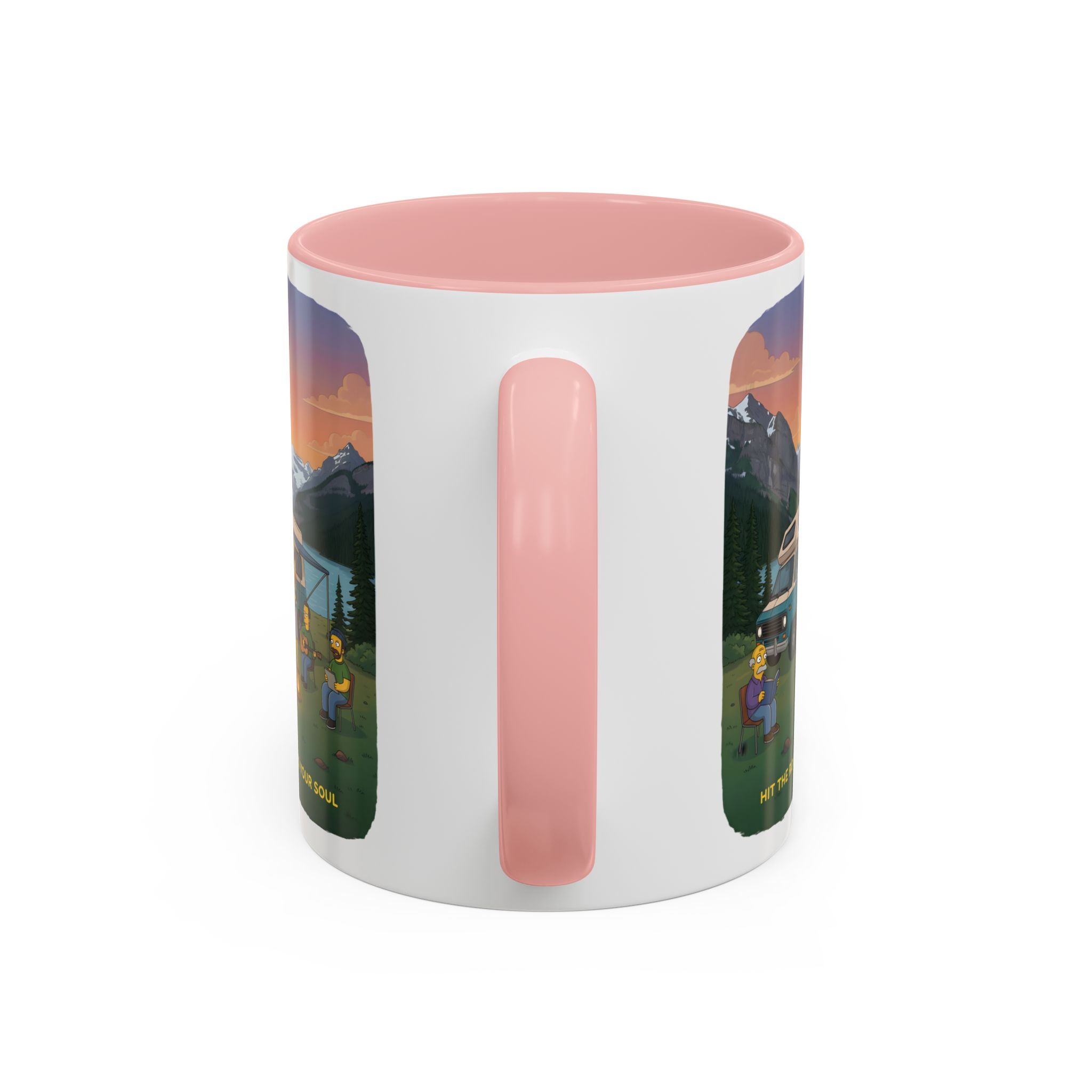 Accent Coffee Mug (11, 15oz) — "Hit The Road-Find Your Soul" Design Sitcom-Line