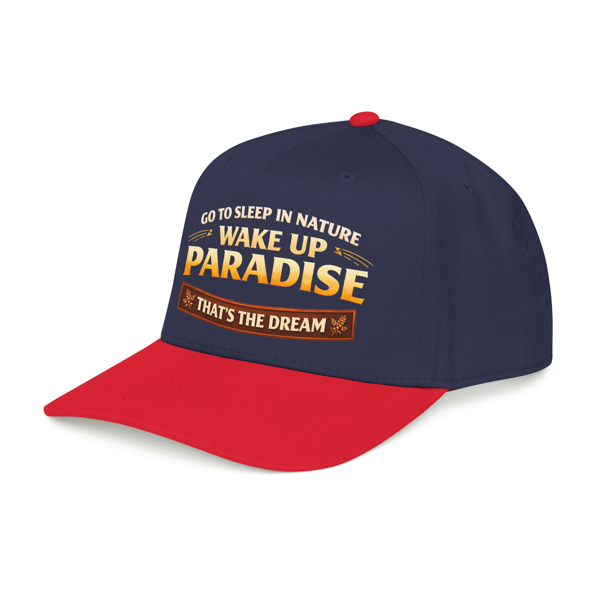 Baseball Cap - "Go sleep Nature-Wake Up Paradise" Design Scenic-Line