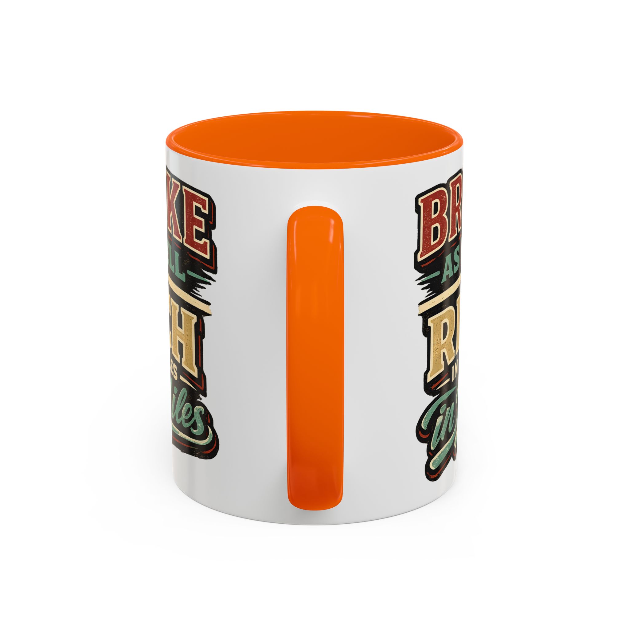 Accent Coffee Mug (11, 15oz) — "Broke As Hell" Design F**K-Line