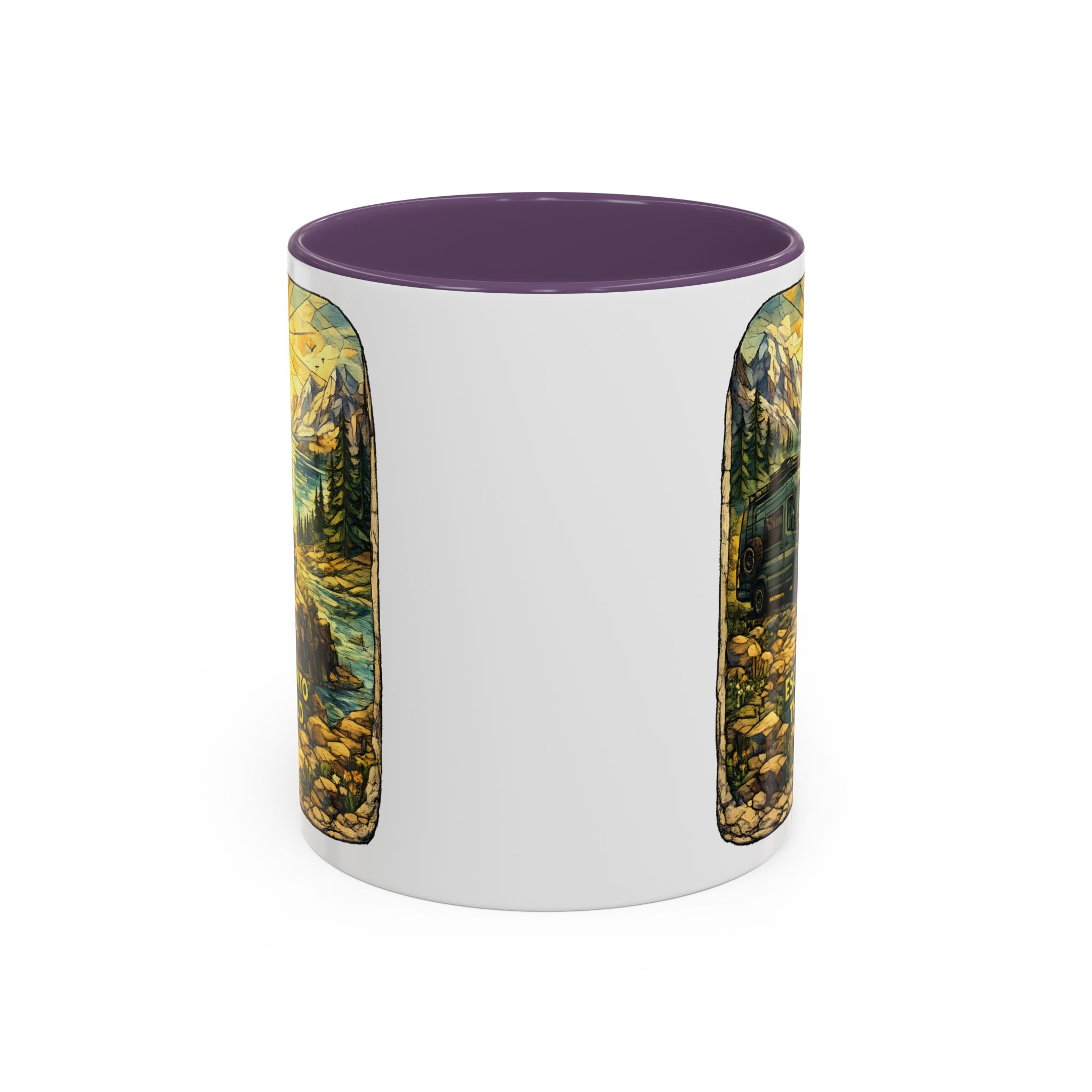 Accent Coffee Mug (11, 15oz) — "Escape Into The Wild" Design Cubic-Line