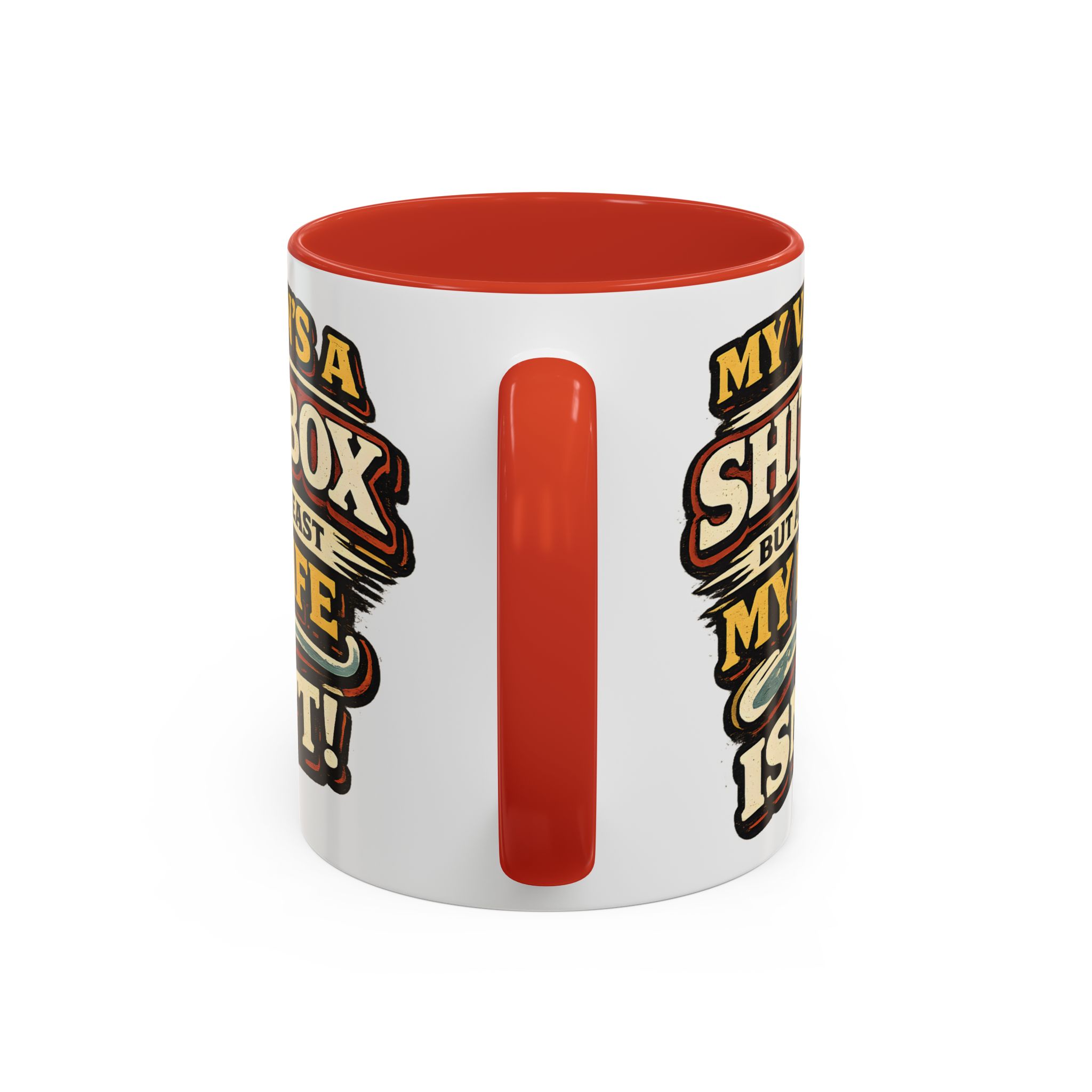 Accent Coffee Mug (11, 15oz) — "My Van`s A Shitbox" Design F**K-Line