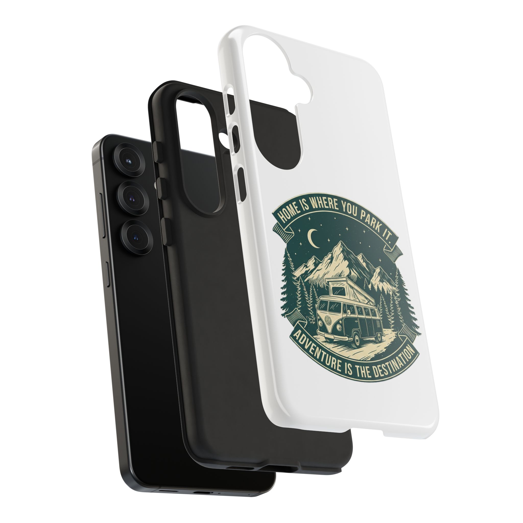 Phone Case — "Home Is Where You Park It-Adventure is the destination" Camper Van Design
