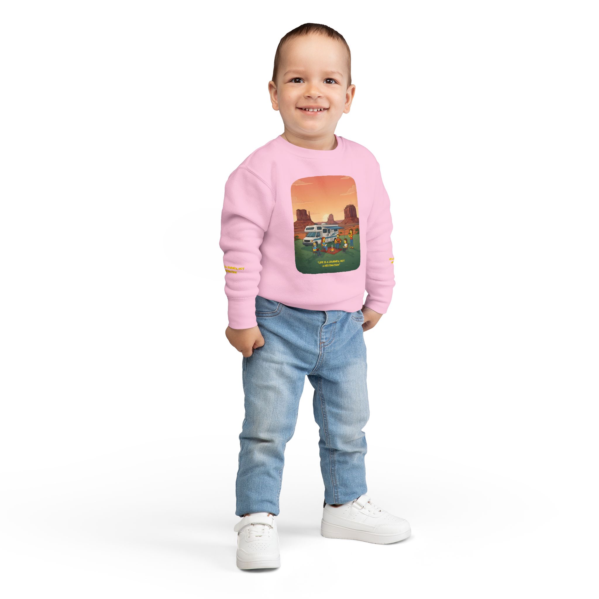Toddler Sweatshirt - "Life Is A Journey-Not A Destination" (Design Sitcom-Line)