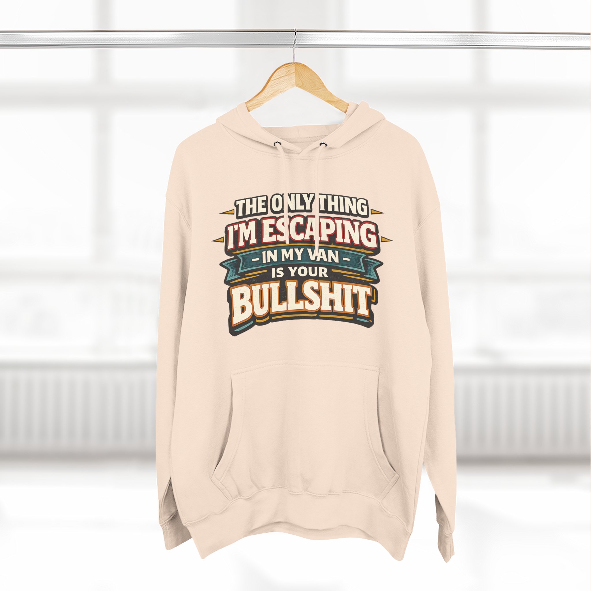 8380295245194973394_2048.jpeg Three-Panel Fleece Hoodie - "The Only Thing I´m Escaping" Design F**K-Line