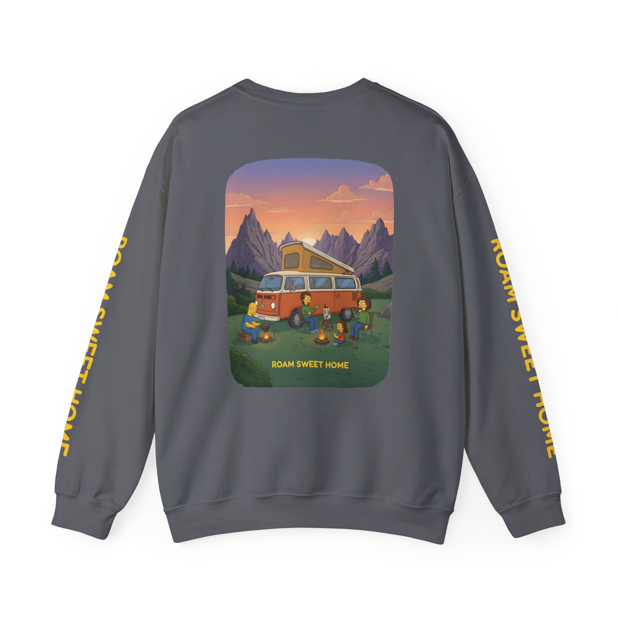 Unisex Heavy Blend™ Crewneck Sweatshirt — "Roam Sweet Home" Design Sitcom-Line