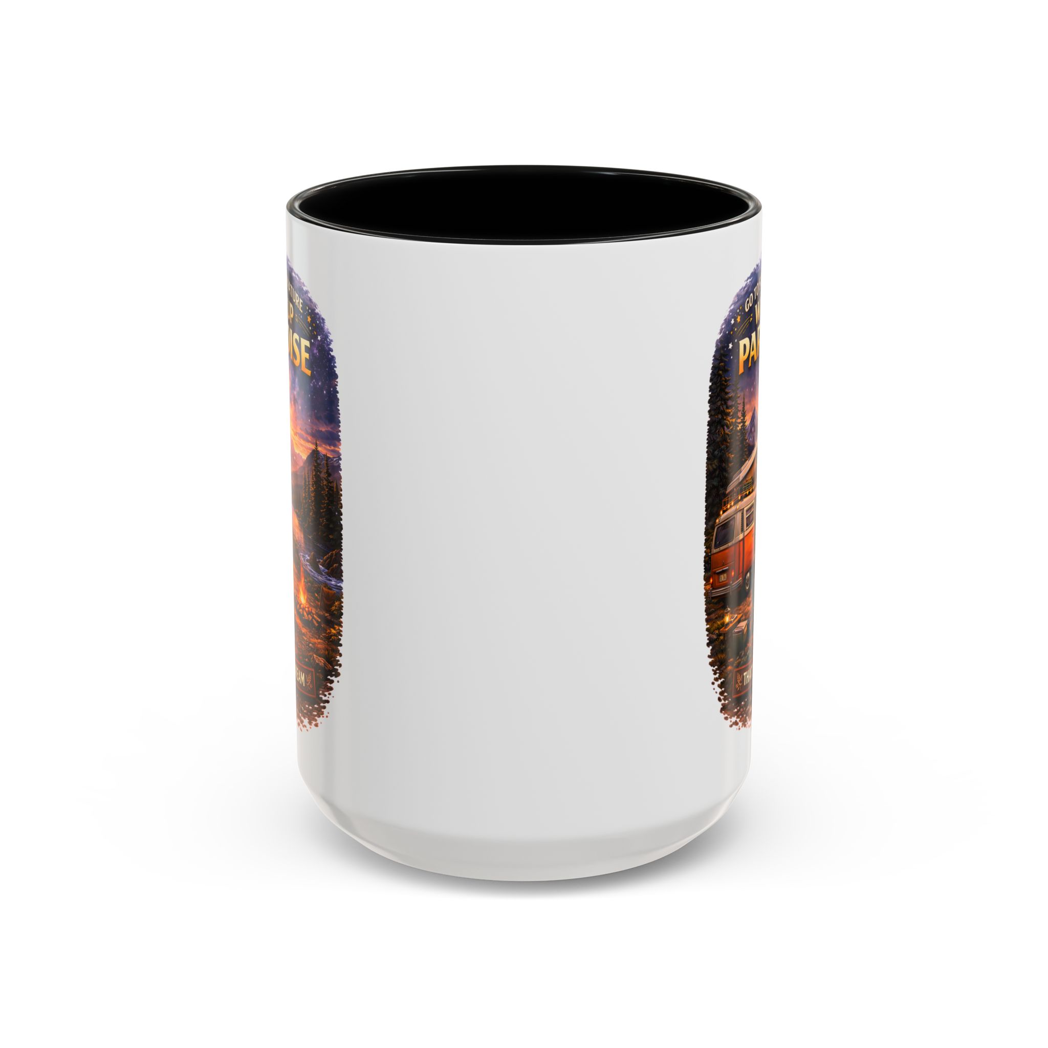 Accent Coffee Mug (11, 15oz) — "Go to Sleep in Nature" Design Scenic-Line