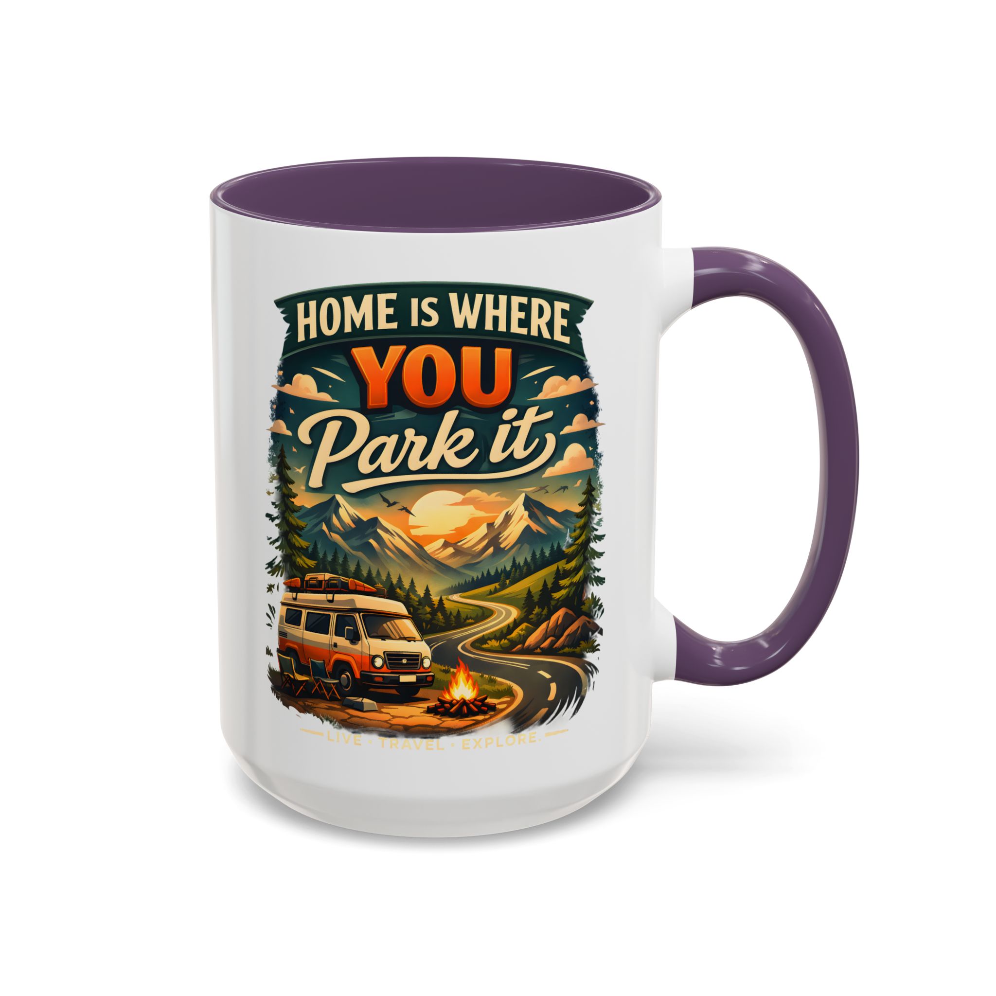 8402141627817157503_2048.jpeg Accent Coffee Mug (11, 15oz) — "Home Is Where You Park It" Design Scenic-Line