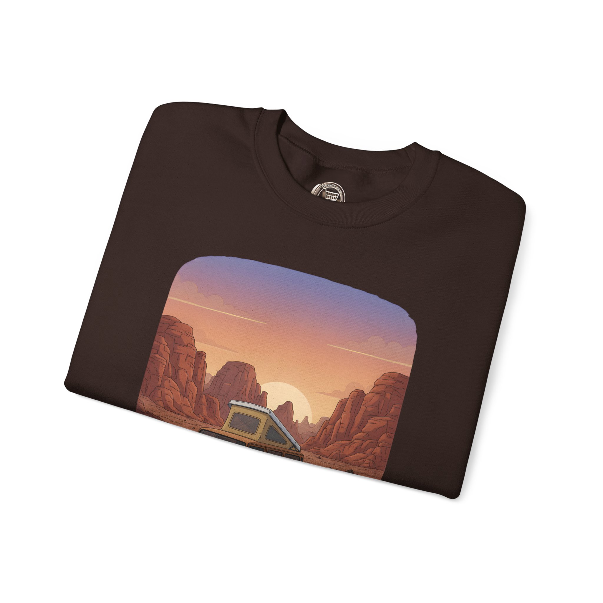 Unisex Heavy Blend™ Crewneck Sweatshirt — "Desert Dreams Dusty Roads" Design Sitcom-Line
