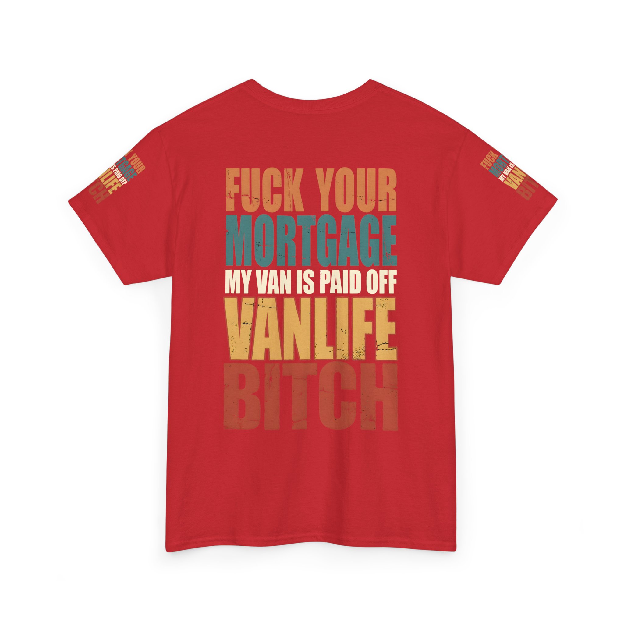 Unisex Heavy Cotton Tee — "Fuck Your Mortgage" Design F**K-Line
