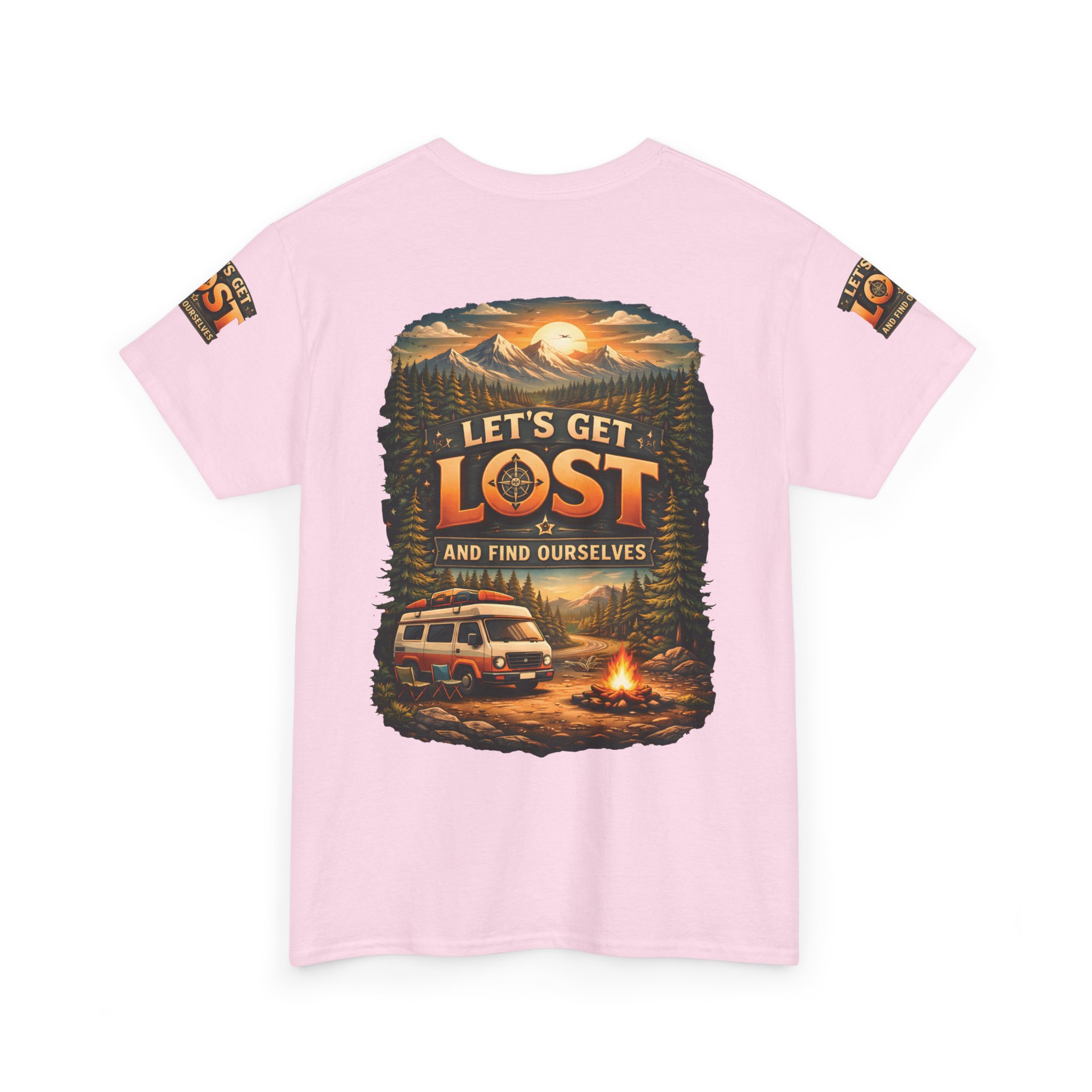 Unisex Heavy Cotton Tee — "Let´s Get Lost And Found Ourselfs" Design Scenic-Line