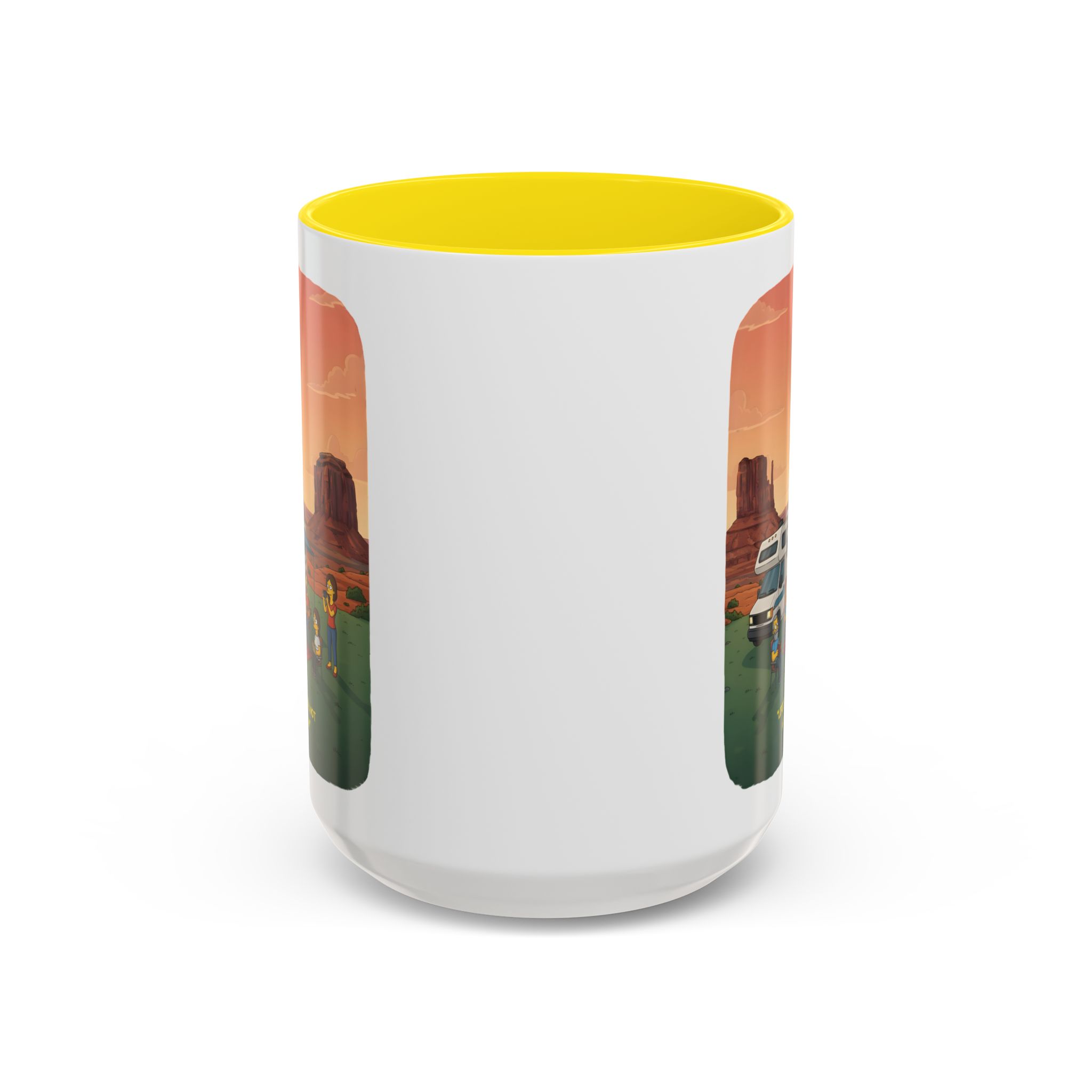 Accent Coffee Mug (11, 15oz) — "Life Is A Journey-Not A Destination" Design Sitcom-Line