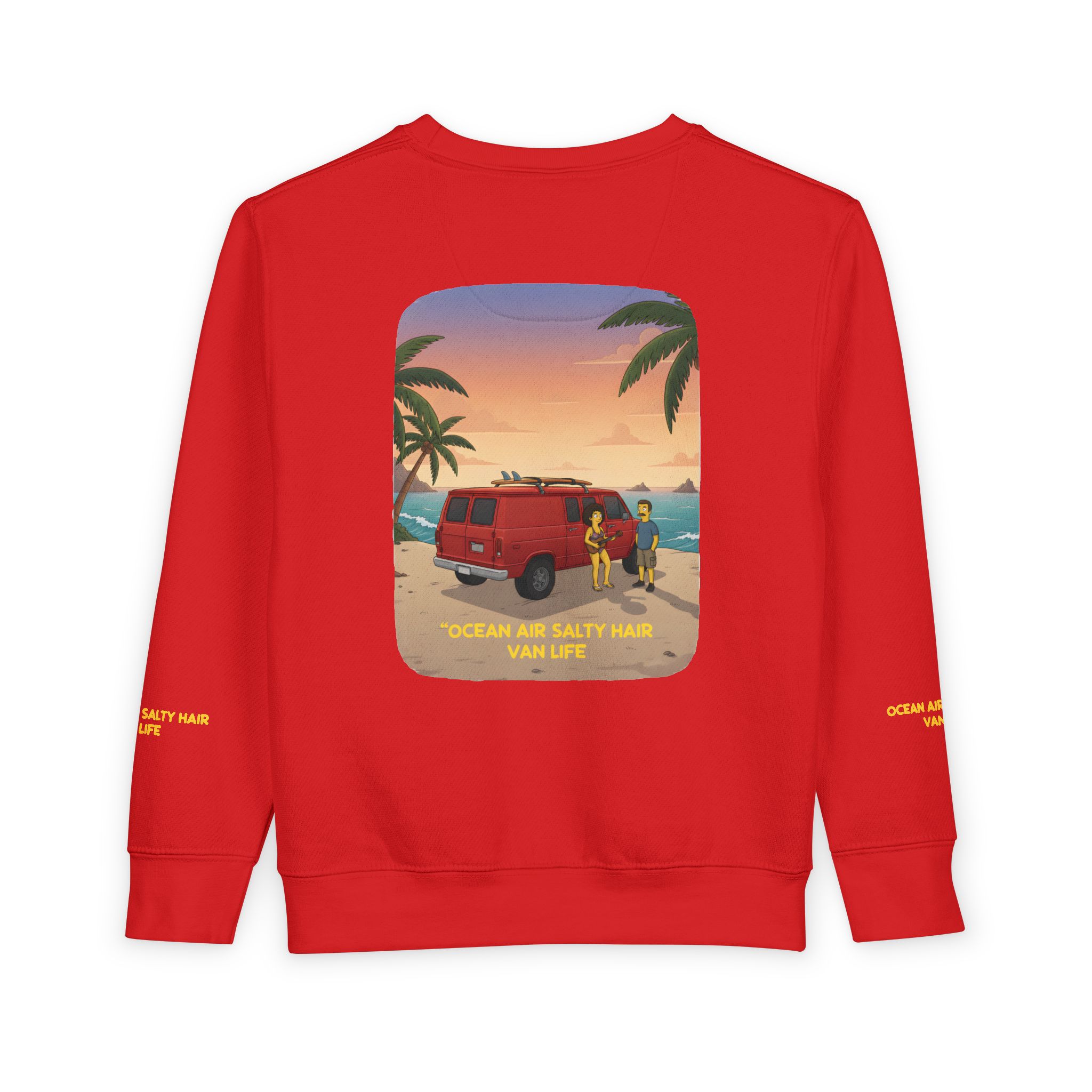 Toddler Sweatshirt - "Ocean Air Salty Hair Van Life" (Design Sitcom-Line)