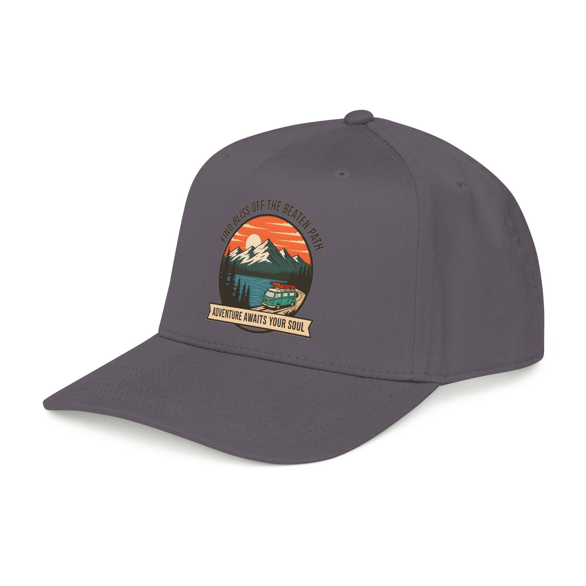 8439837637964585876_2048.jpeg Baseball Cap — "Find Bliss of the beaten patch-Adventure Awaits Your Soul" Vintage Mountain Camp Camper Design