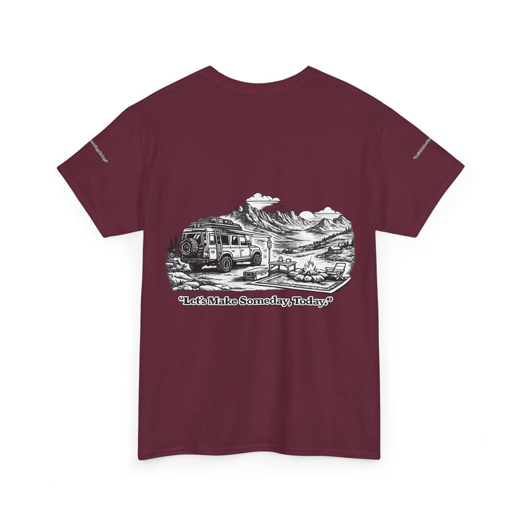 8444493036801168695_2048.jpeg Unisex Heavy Cotton Tee — "Lets make Someday, Today?" Design Minimal-Line