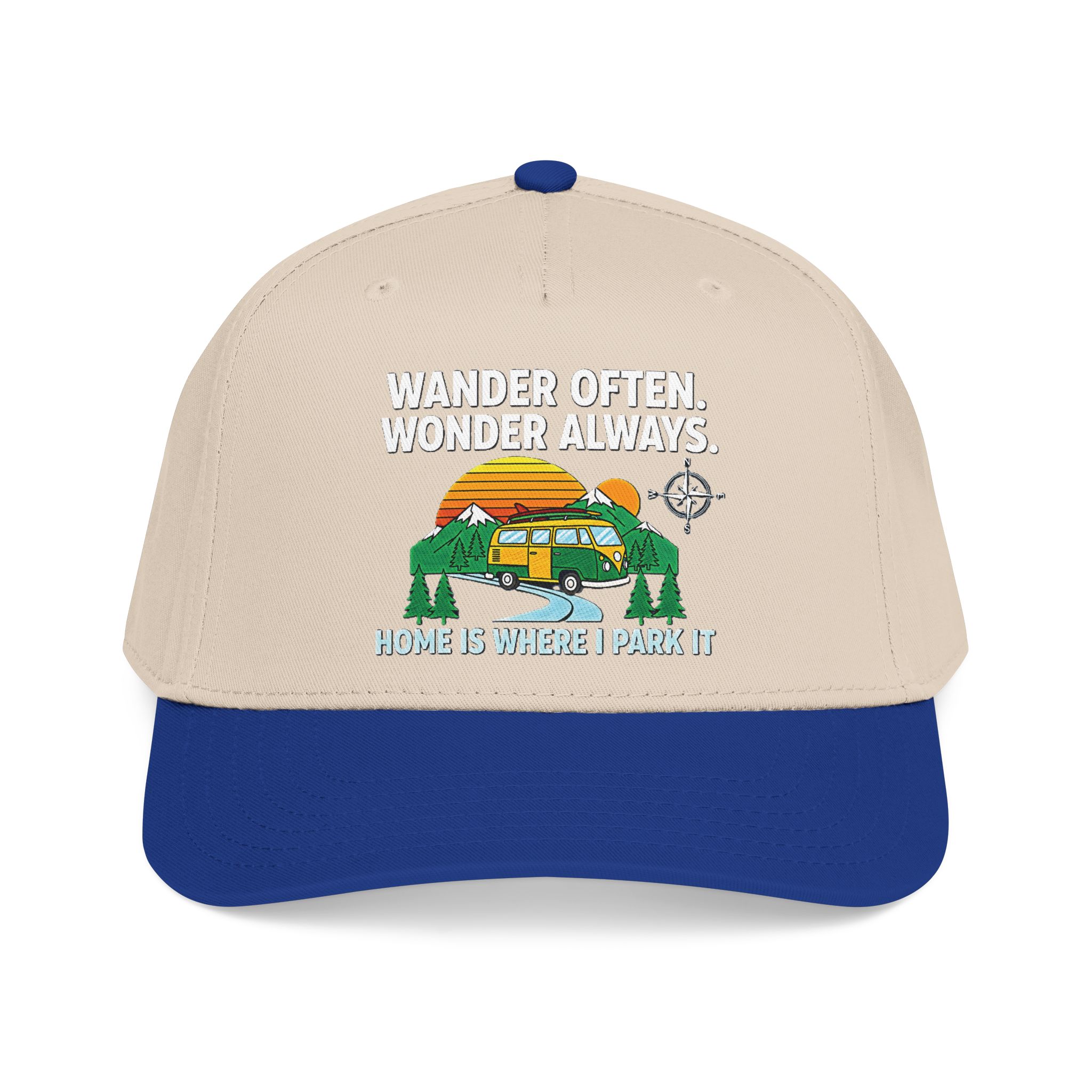 Baseball Cap — "Fueled by Exploration" Adventure Is My Compass Camper Hat