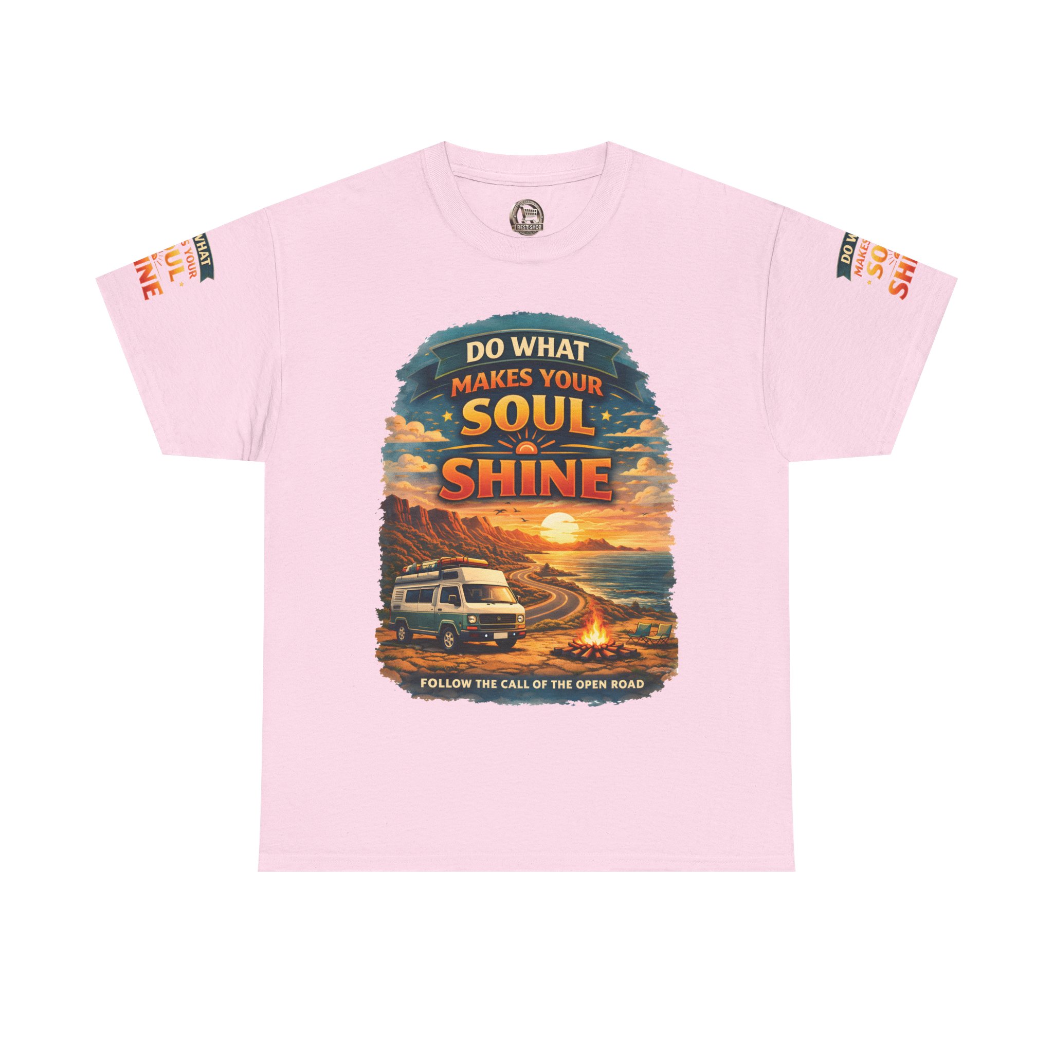 Unisex Heavy Cotton Tee — "Do What Makes Your Soul Shine" Design Scenic-Line