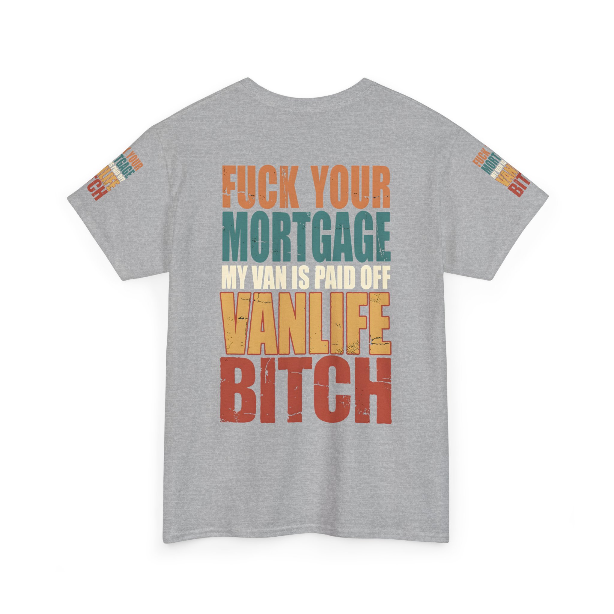 Unisex Heavy Cotton Tee — "Fuck Your Mortgage" Design F**K-Line