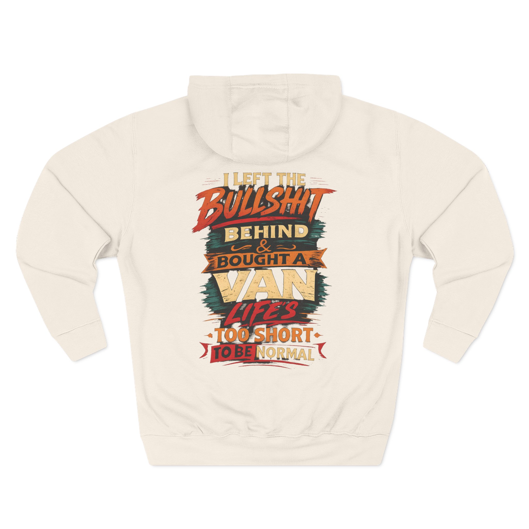 Three-Panel Fleece Hoodie - "I Left The Bullshit" Design F**K-Line