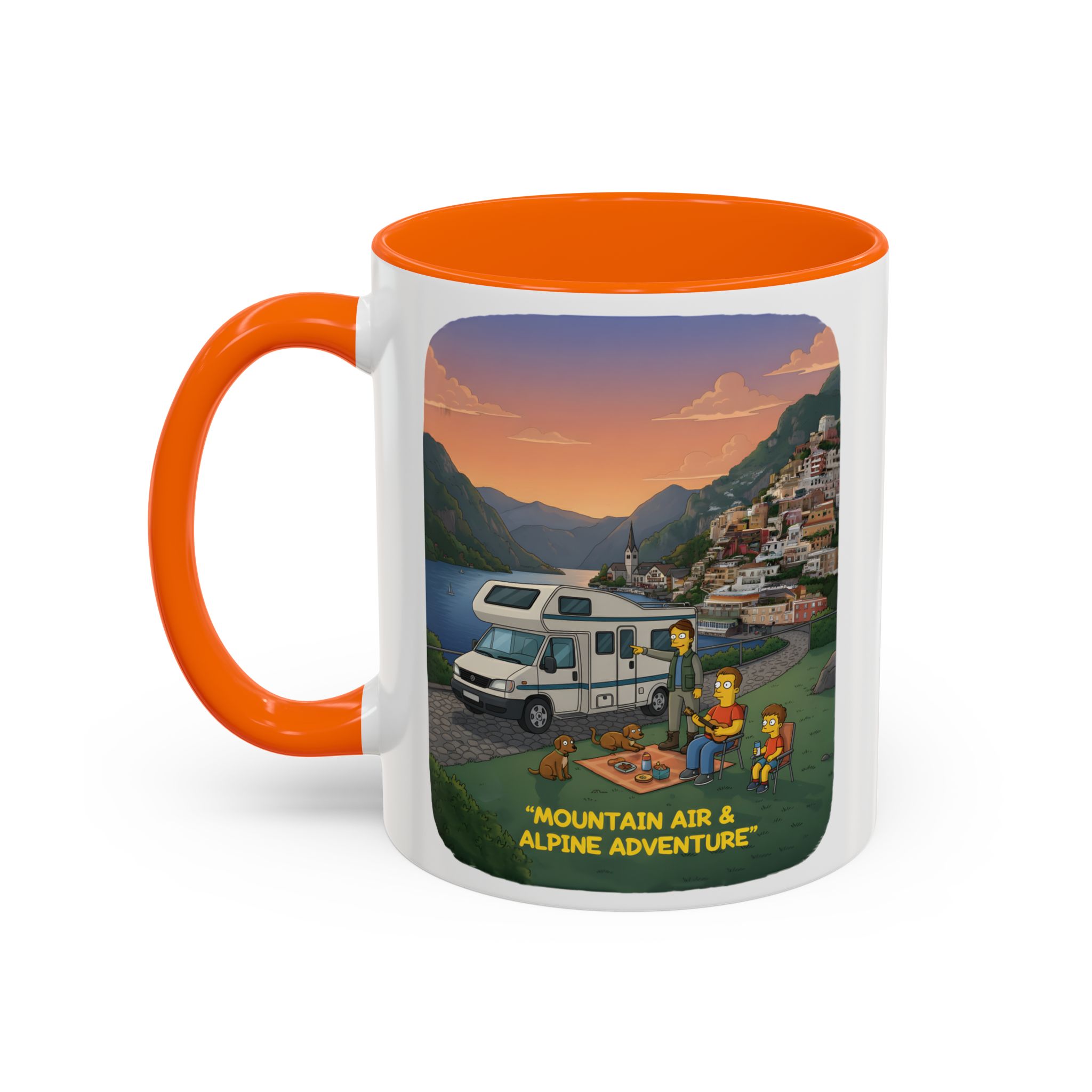 Accent Coffee Mug (11, 15oz) — "Mountain Air-Alpine Adventure" Design Sitcom-Line