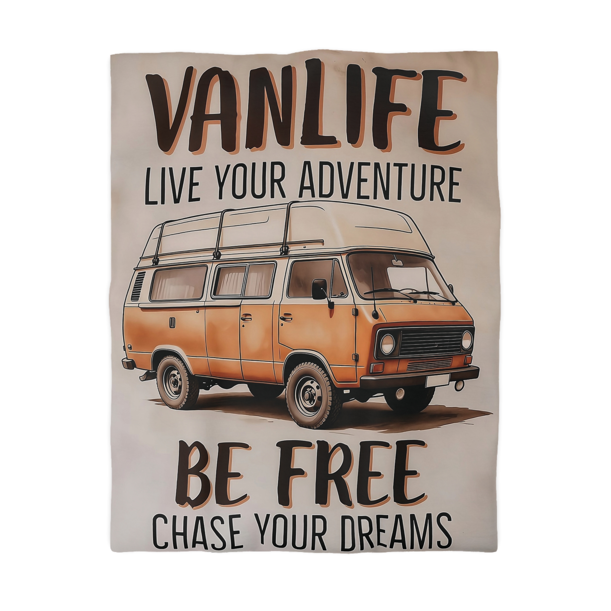 Duvet Cover – “Be Free / Live Your Adventure” Camper Van Bedding