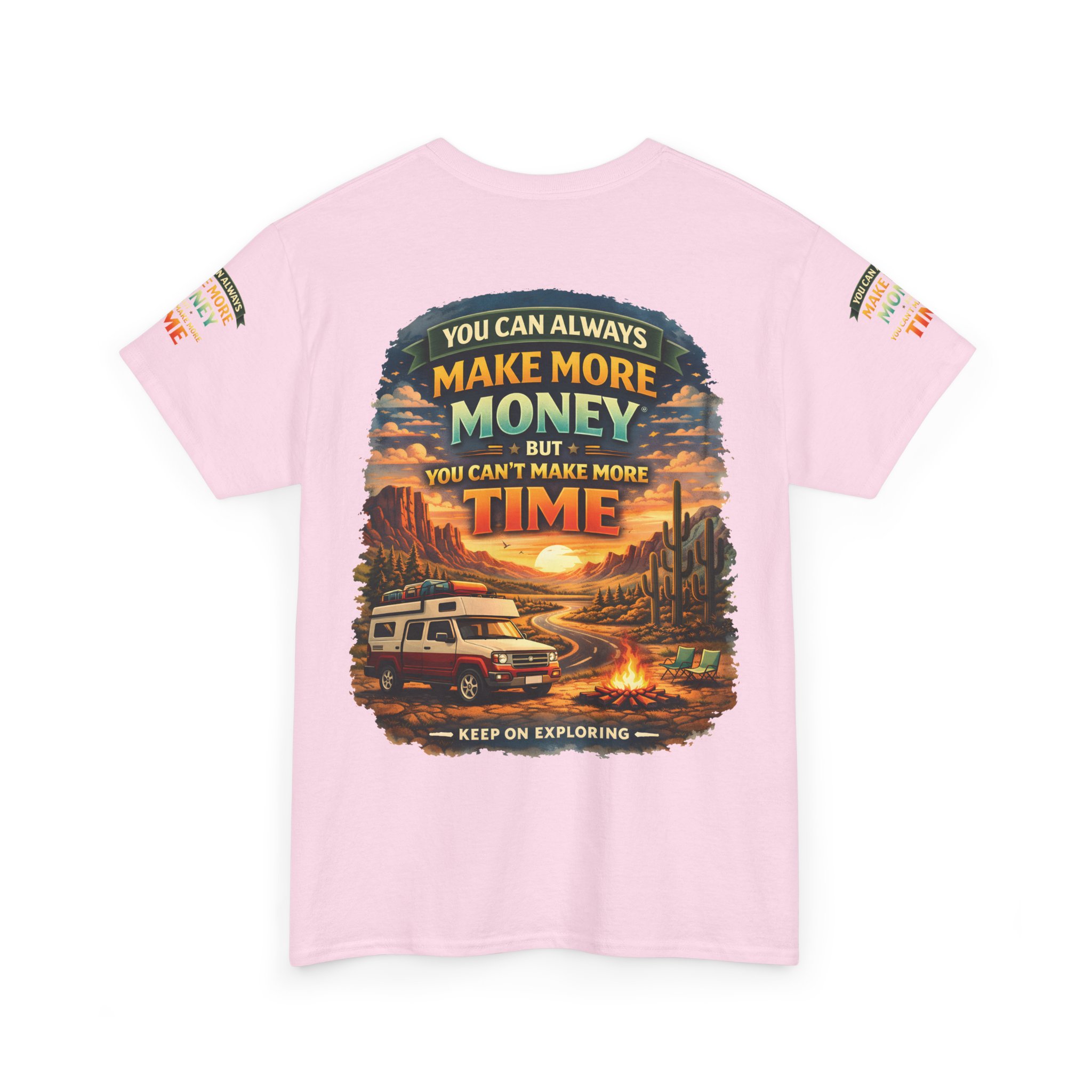 Unisex Heavy Cotton Tee — "You Can Always Make More Money" Design Scenic-Line