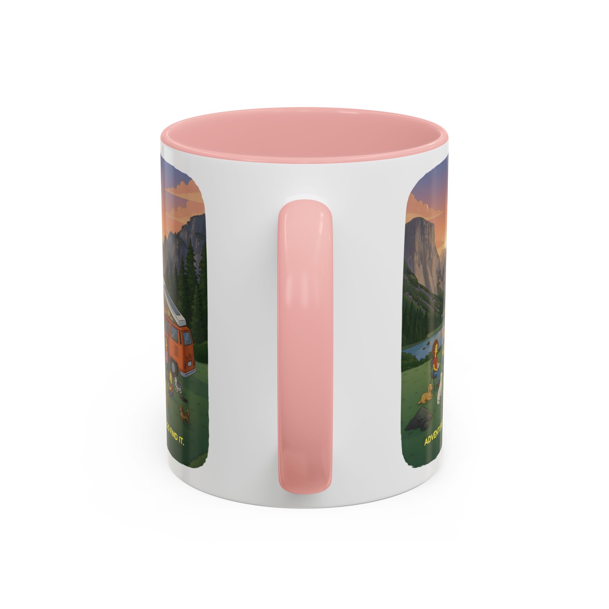 Accent Coffee Mug (11, 15oz) — "Adventure Awaits-Go Find It"" Design Sitcom-Line