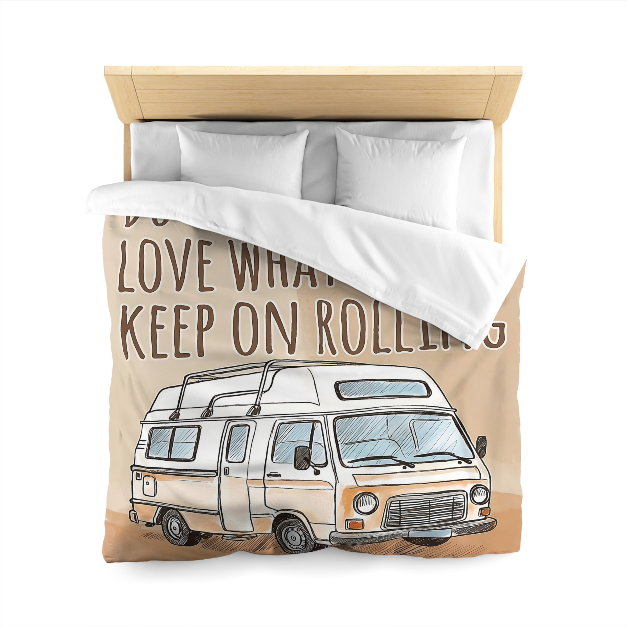 8511254189758397855_2048.jpeg Duvet Cover - 'Do What You Love, Keep On Rolling' Campervan Bedding