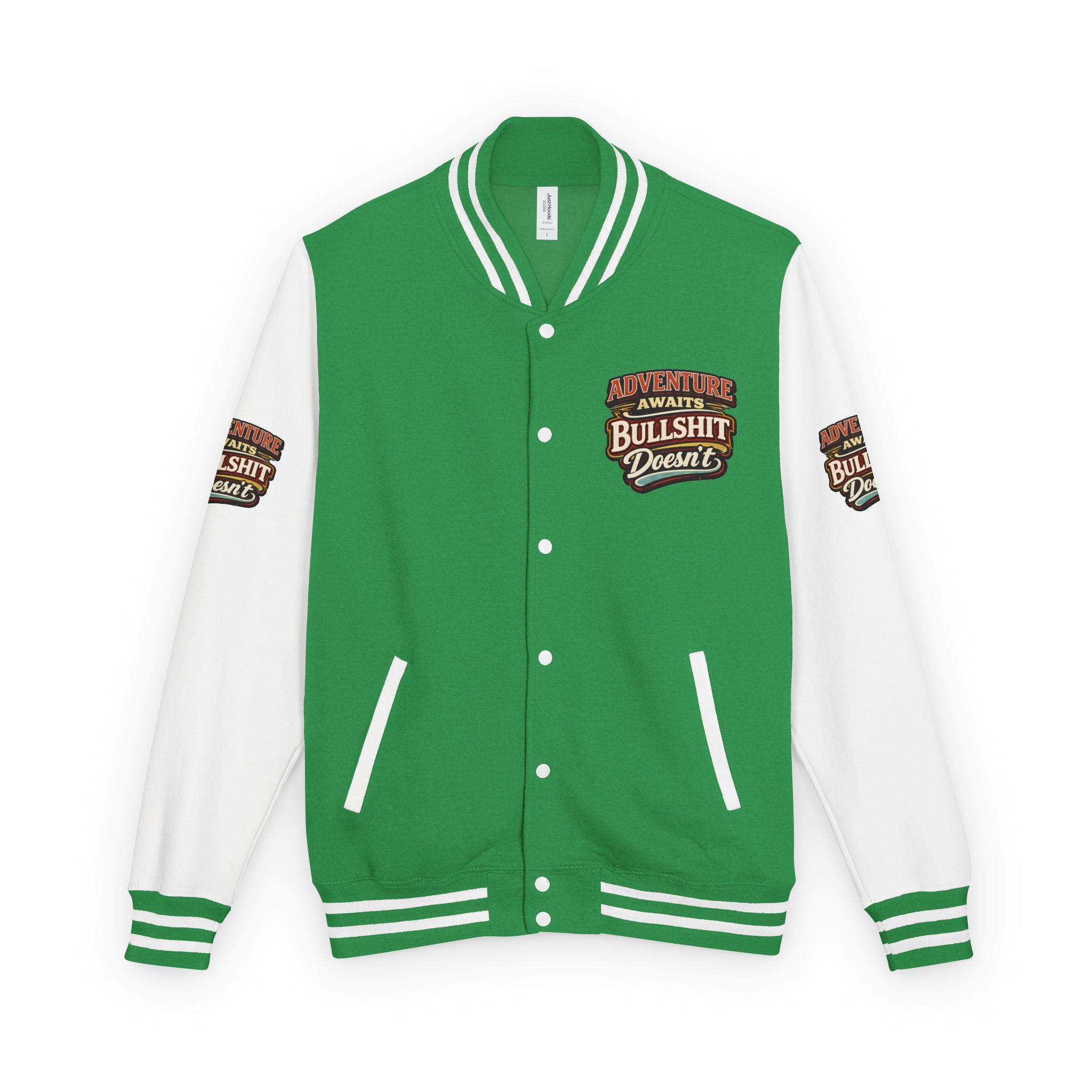 Unisex Heavyweight Letterman Jacket — "Adventure Awaits" Design F**K-Line
