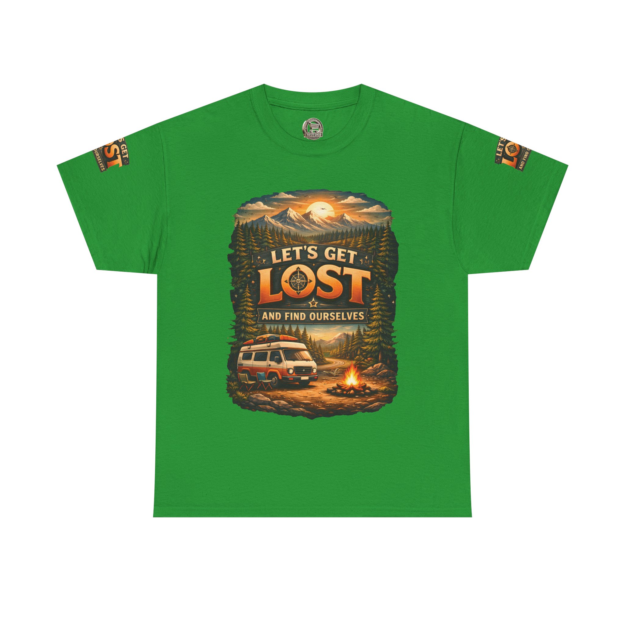Unisex Heavy Cotton Tee — "Let´s Get Lost And Found Ourselfs" Design Scenic-Line