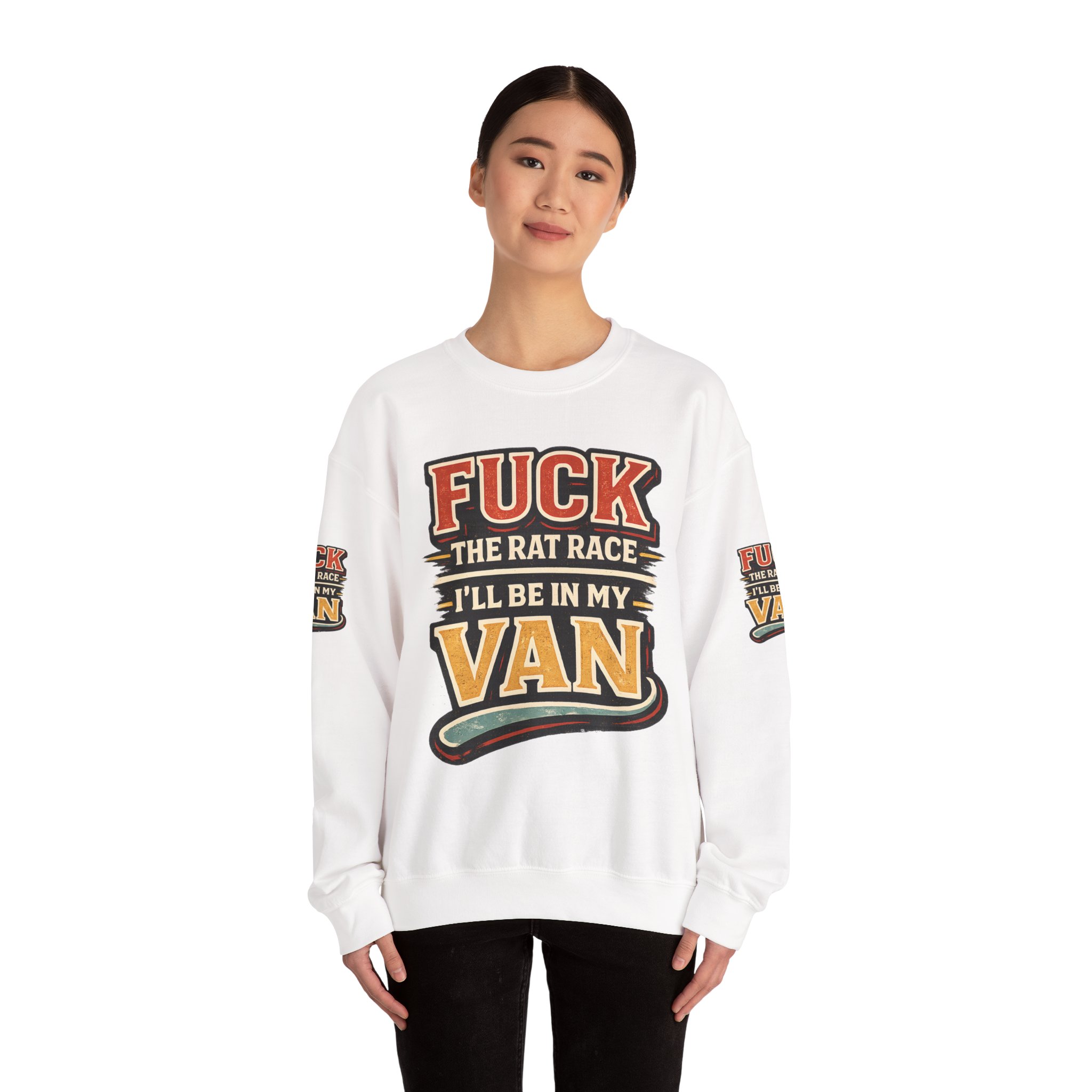 8538200986648288827_2048.jpeg Unisex Heavy Blend™ Crewneck Sweatshirt — "Fuck The Rat Race" Design F**K-Line
