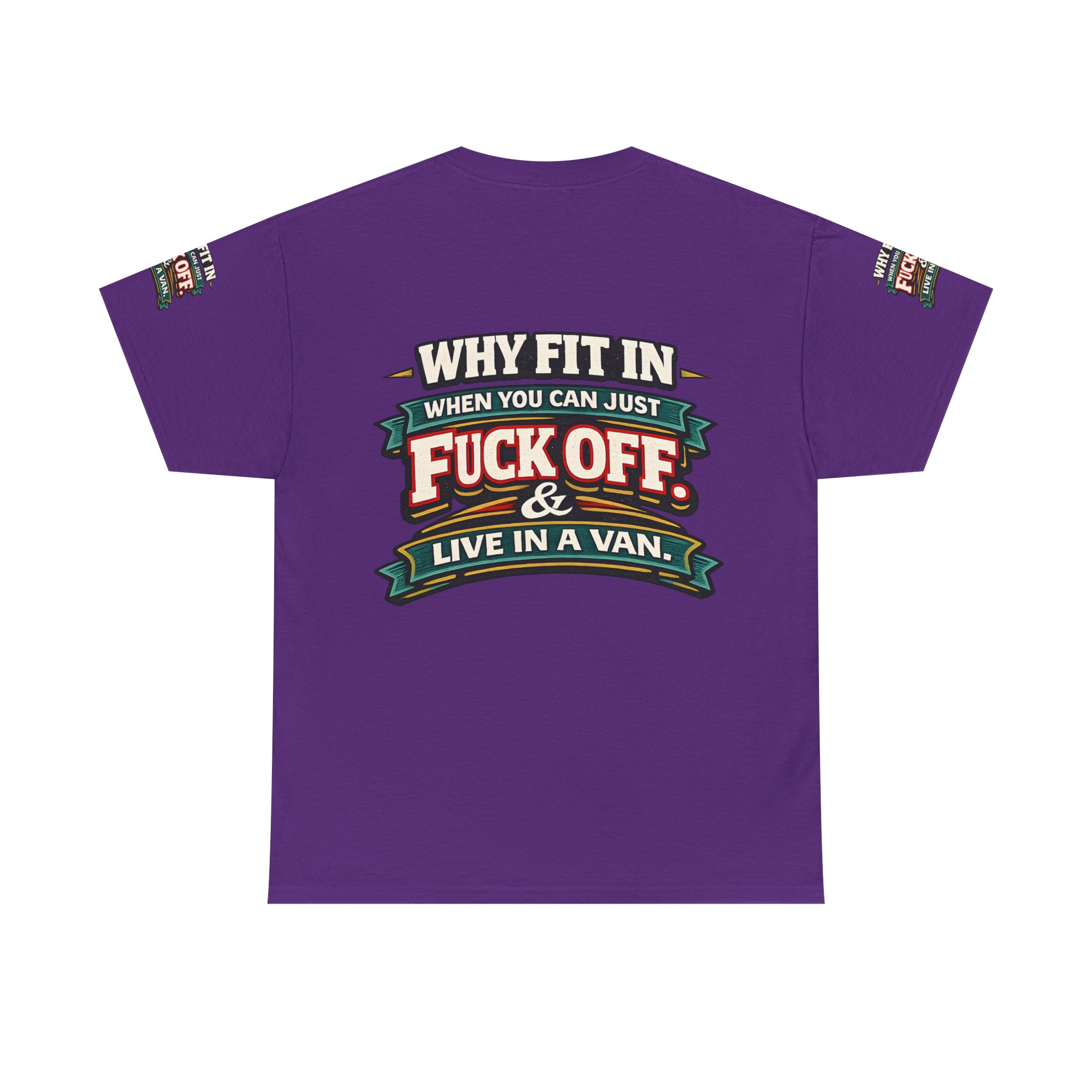 Unisex Heavy Cotton Tee — "Why Fit In" Design F**K-Line