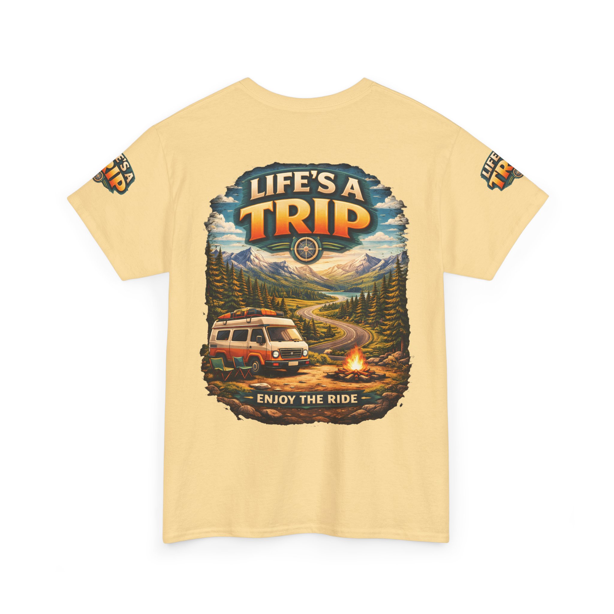 8544925450193820150_2048.jpeg Unisex Heavy Cotton Tee — "Live´s A Trip-Enjoy The Ride" Design Scenic-Line