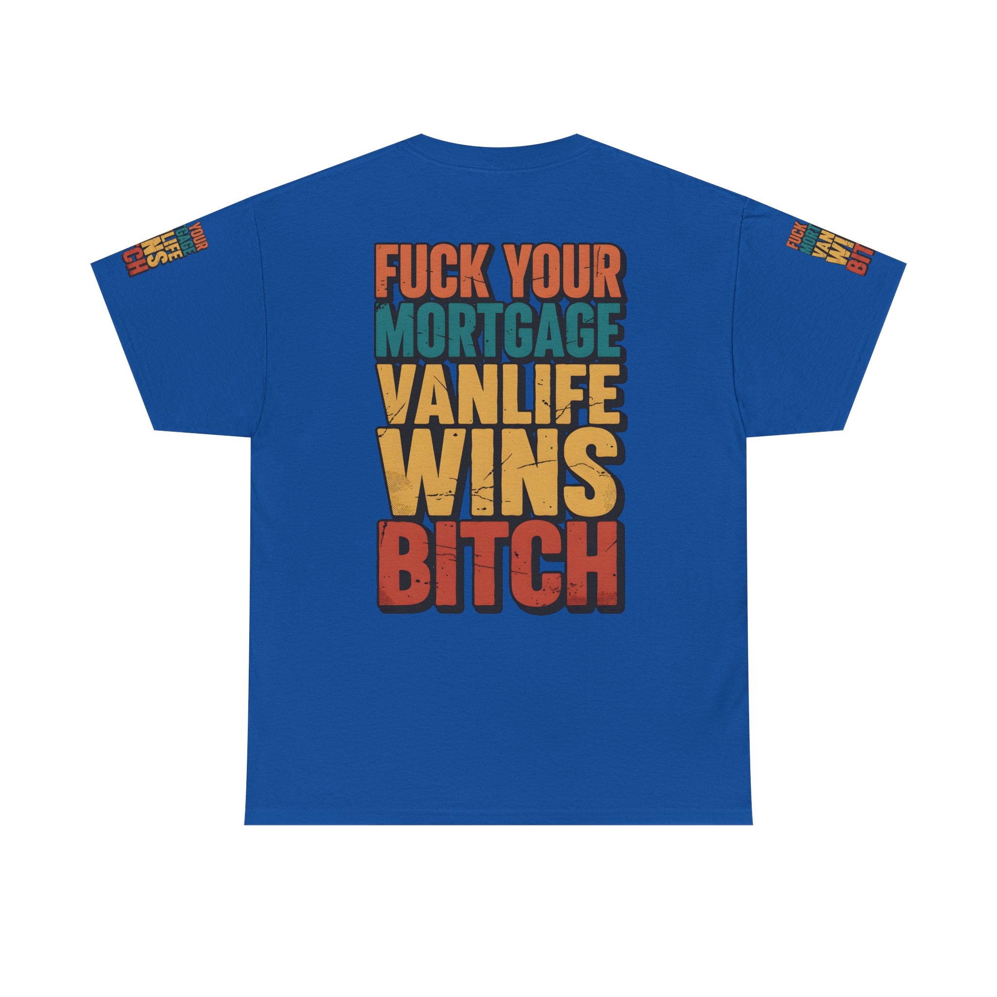 Unisex Heavy Cotton Tee — "Fuck Your Mortgage" Design F**K-Line