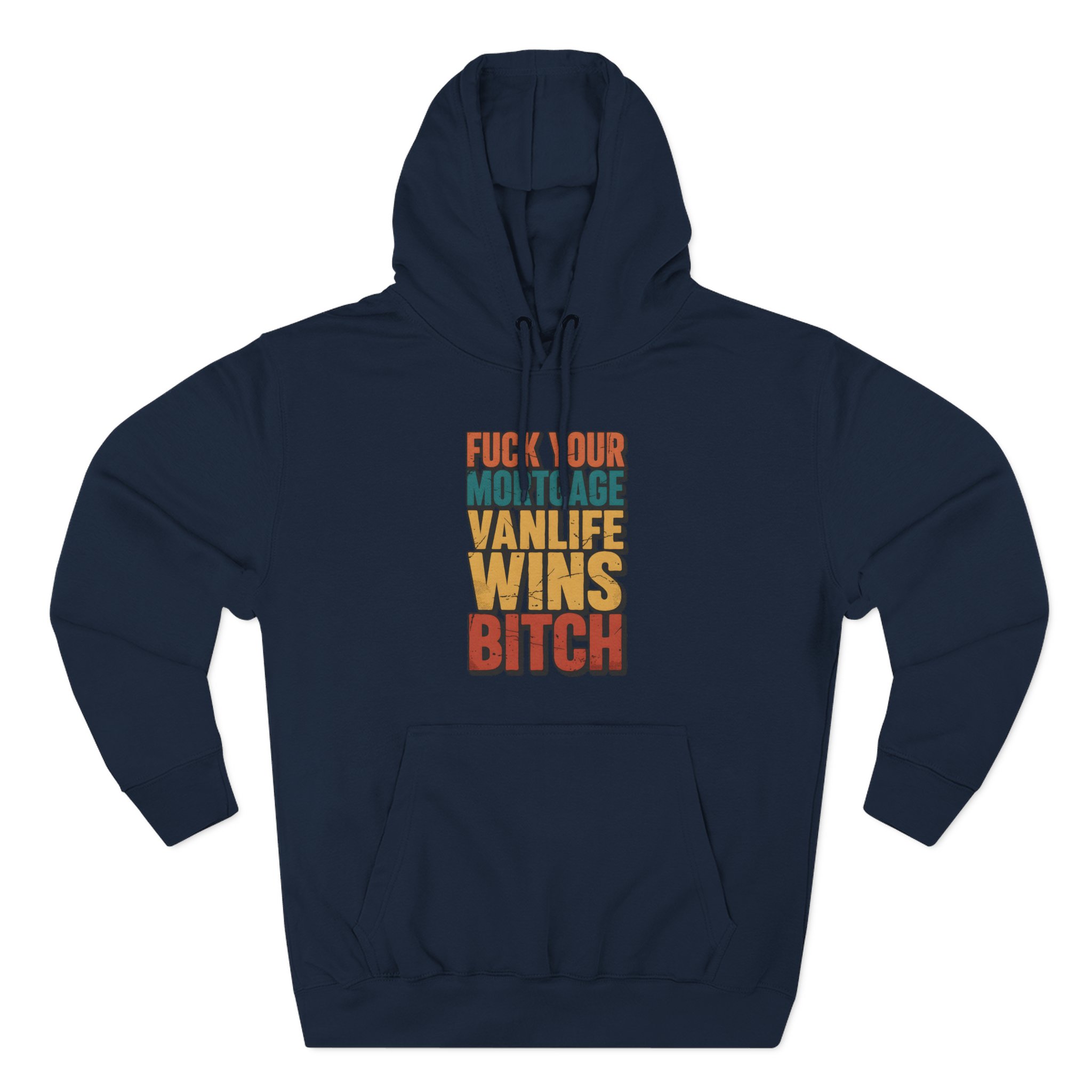 Three-Panel Fleece Hoodie - "Fuck Your Mortgage" Design F**K-Line