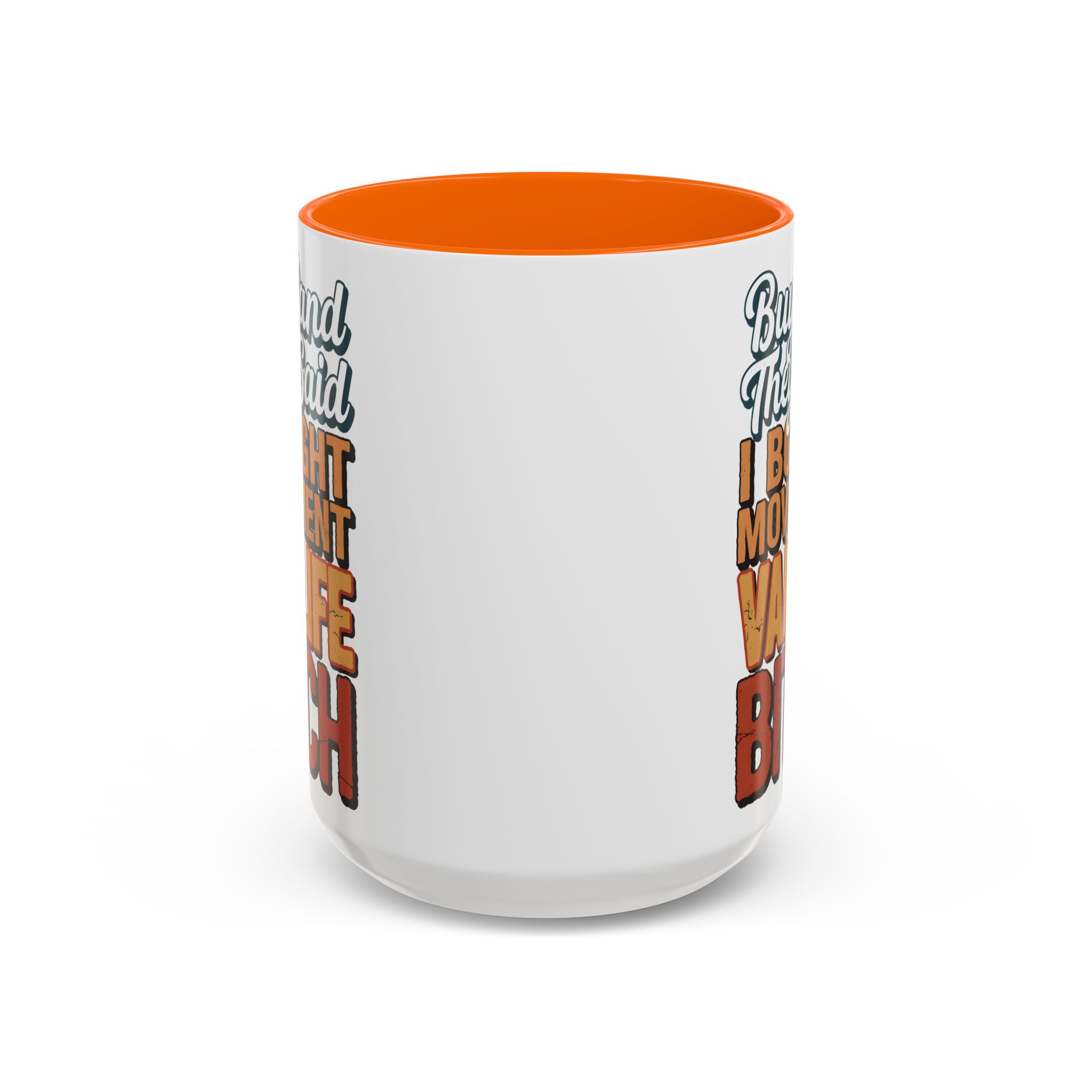 Accent Coffee Mug (11, 15oz) — "Buy Land They Said" Design F**K-Line