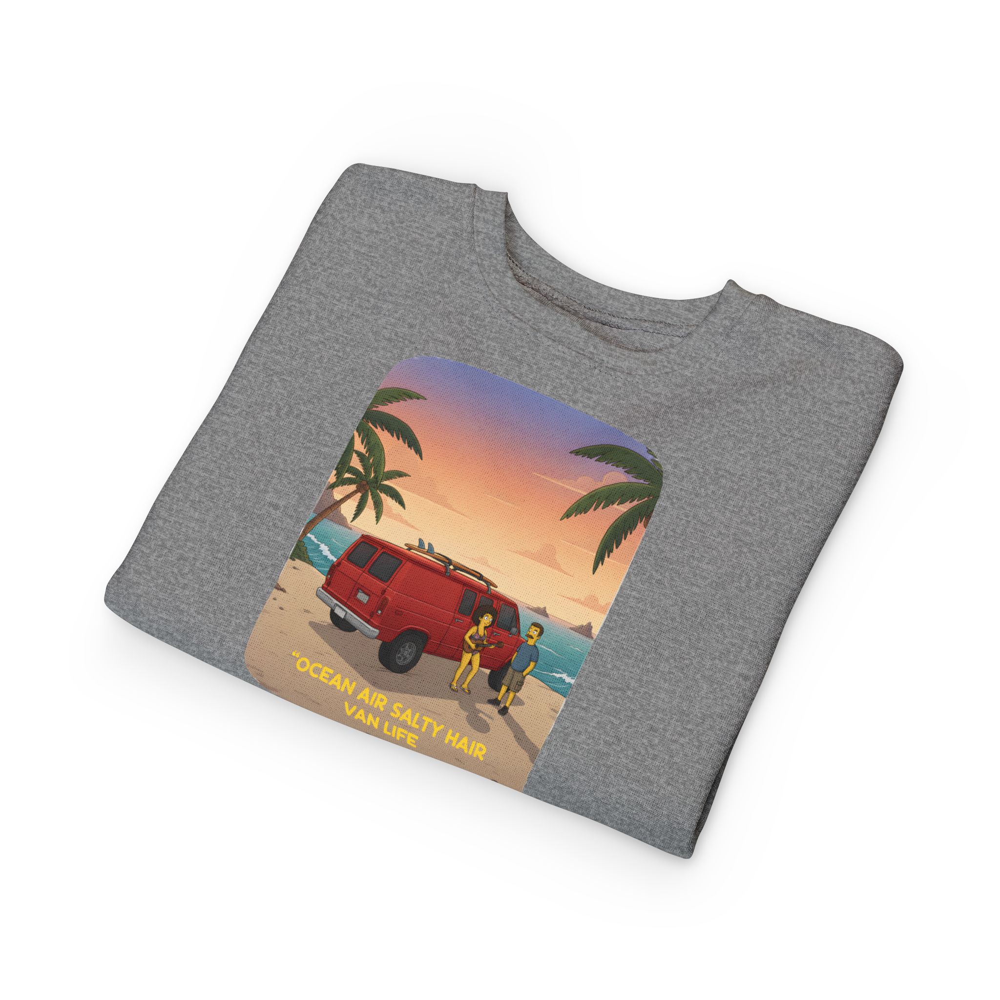 Toddler Sweatshirt - "Ocean Air Salty Hair Van Life" (Design Sitcom-Line)