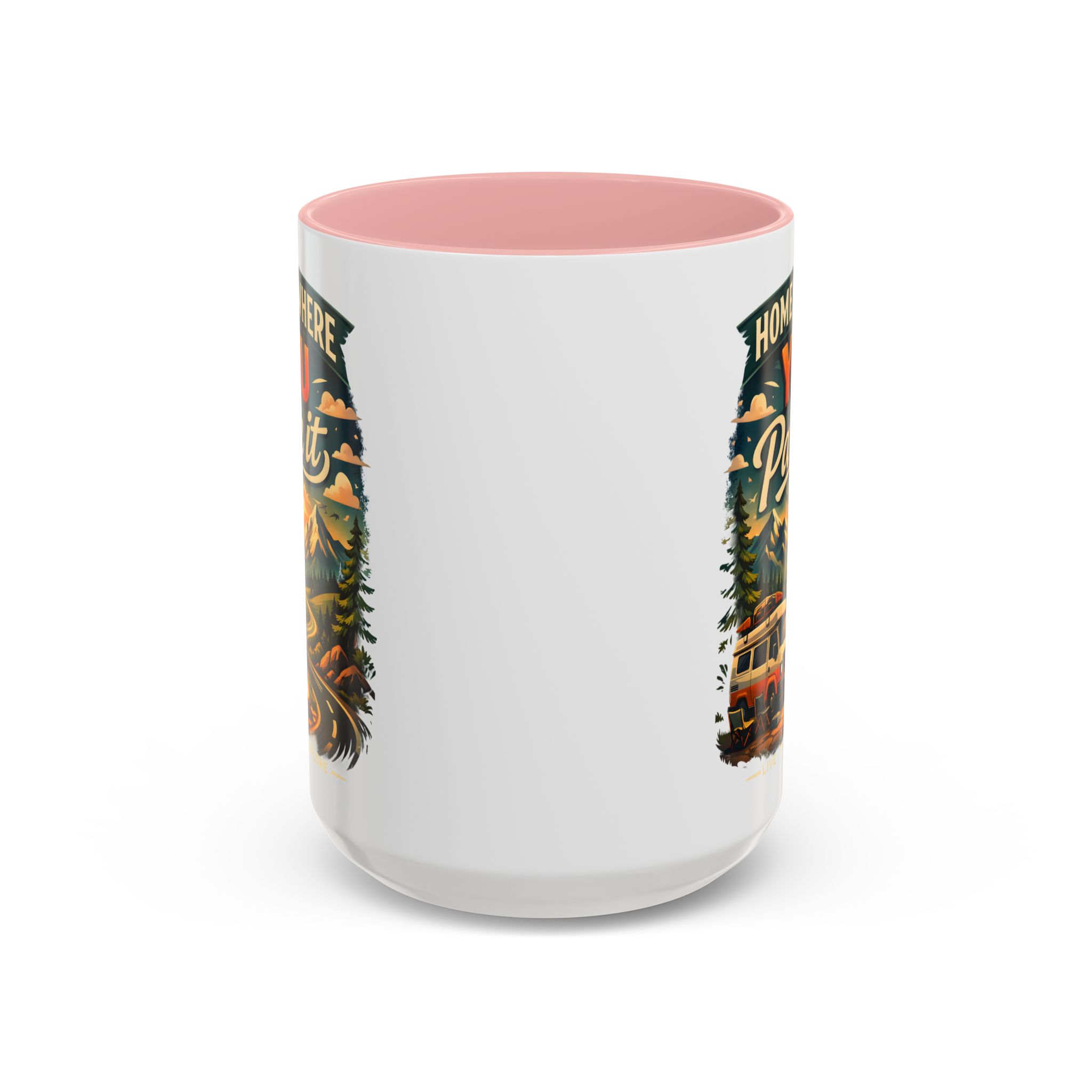 8576142107420894160_2048.jpeg Accent Coffee Mug (11, 15oz) — "Home Is Where You Park It" Design Scenic-Line