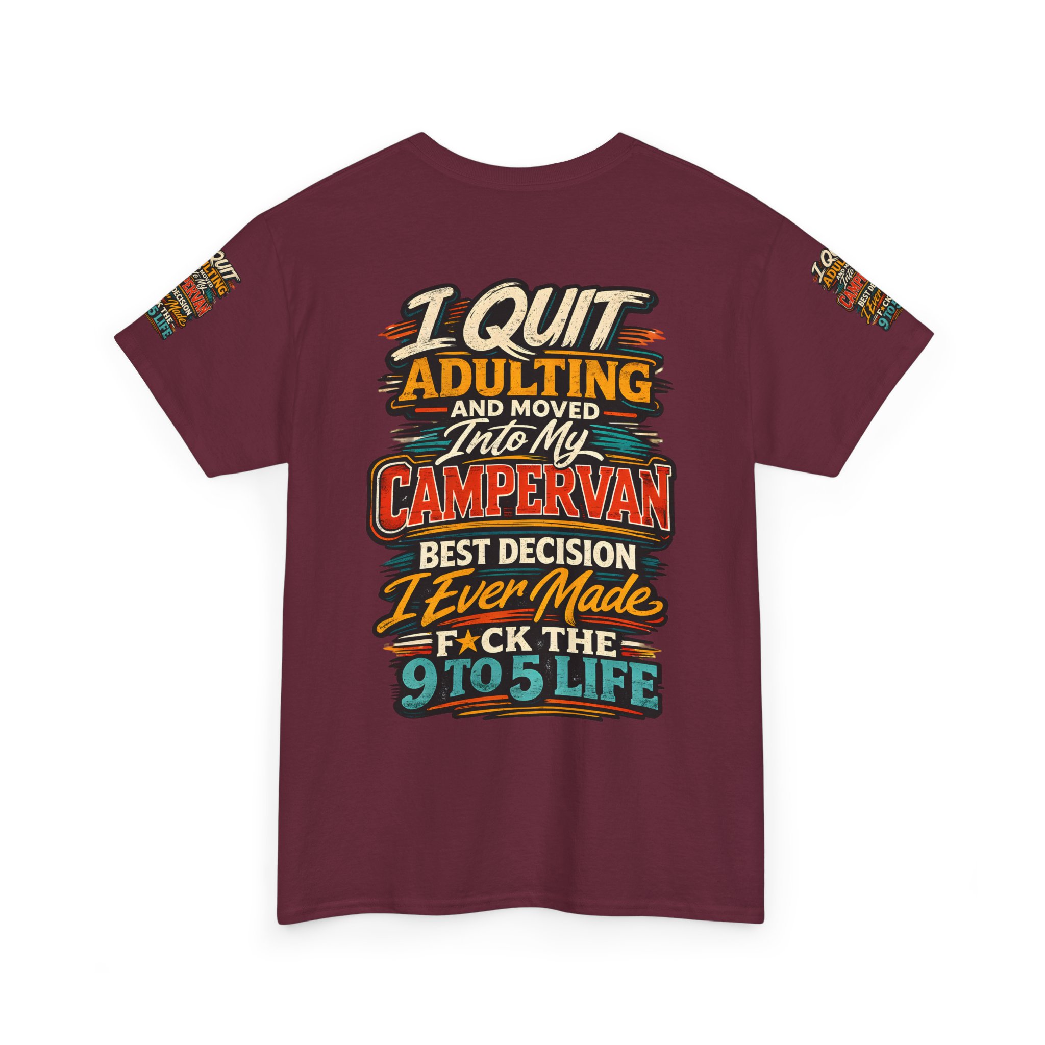 Unisex Heavy Cotton Tee — "I Quit Adulting" Design F**K-Line