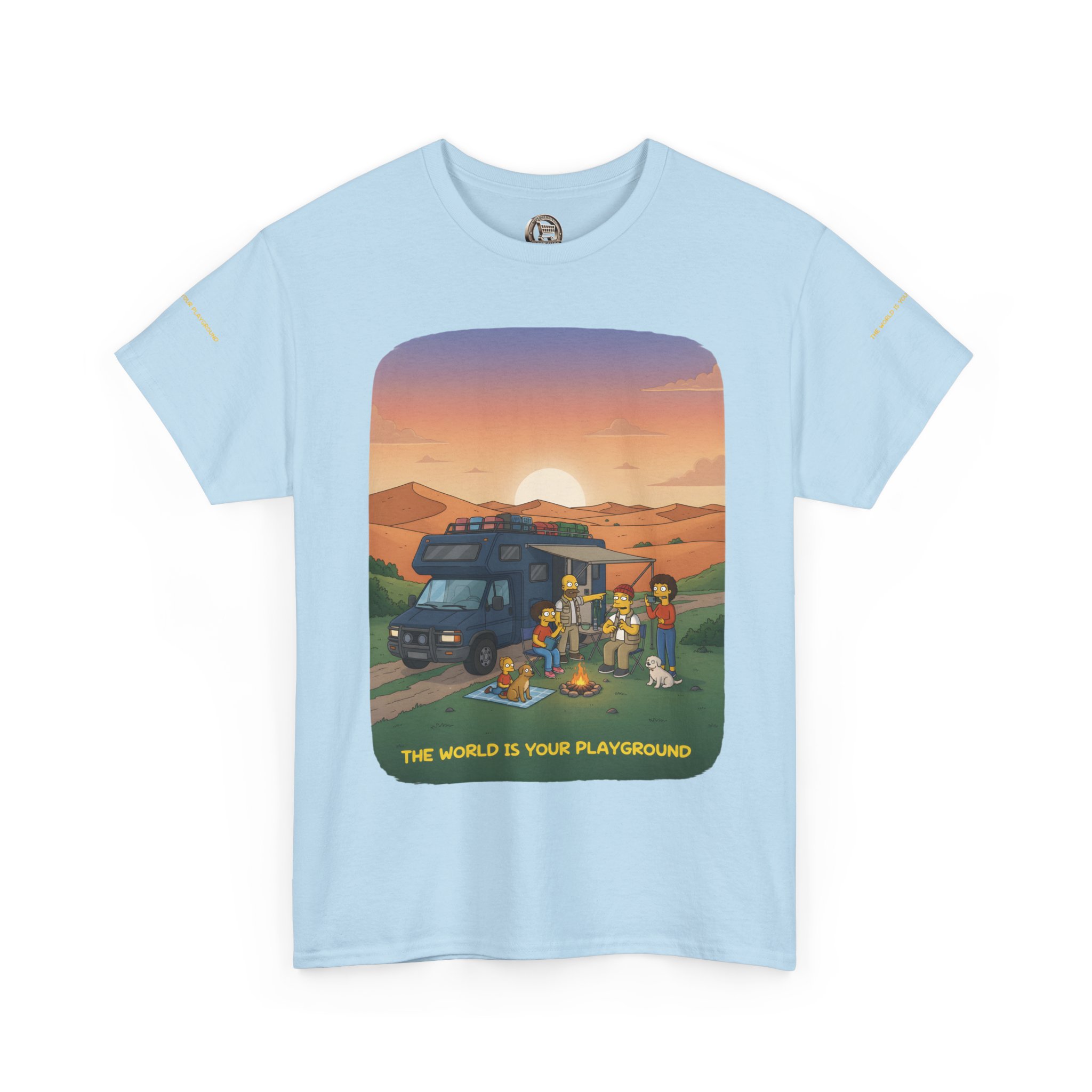 Unisex Heavy Cotton Tee — "The World Is Your playground" Design Sitcom-Line