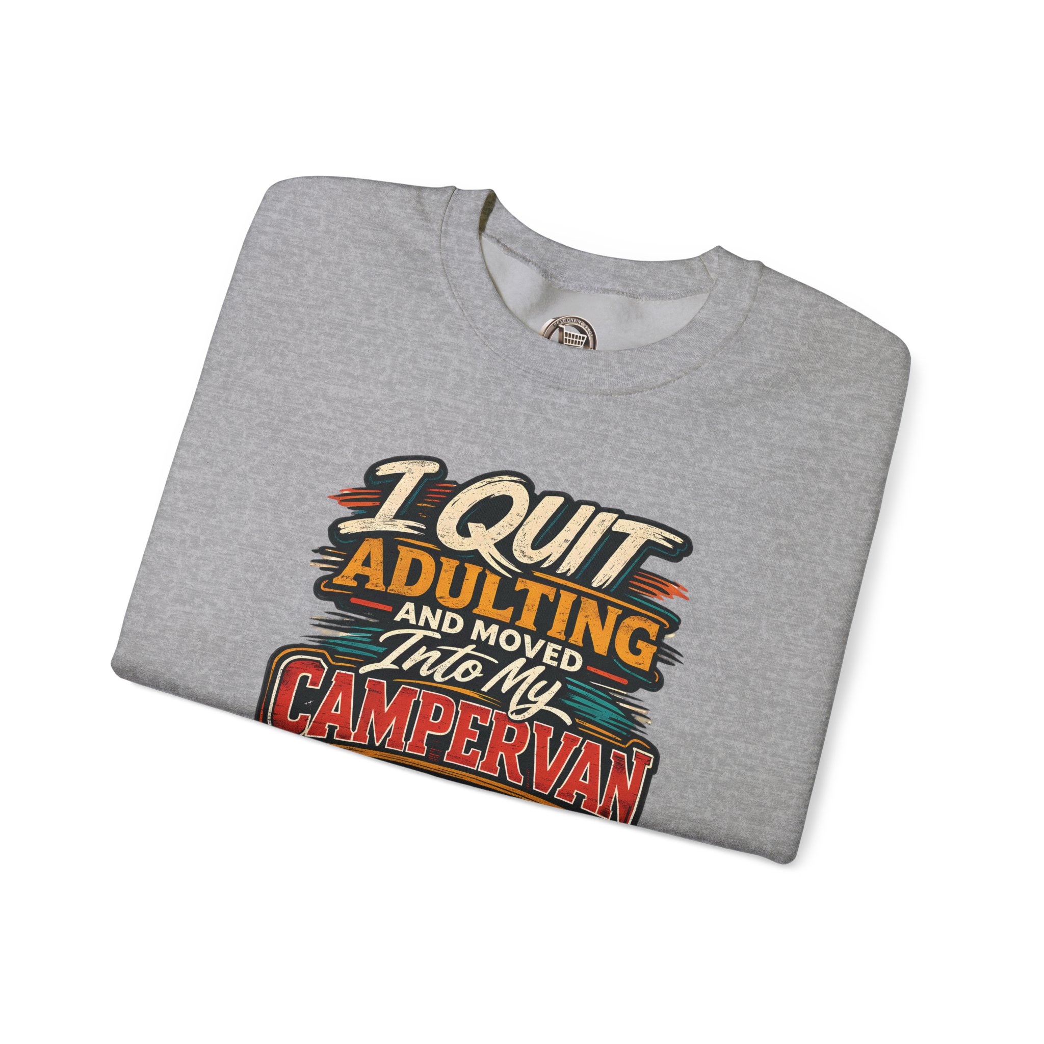 8596750163683365271_2048.jpeg Unisex Heavy Blend™ Crewneck Sweatshirt — "I Quit Adulting" Design F**K-Line