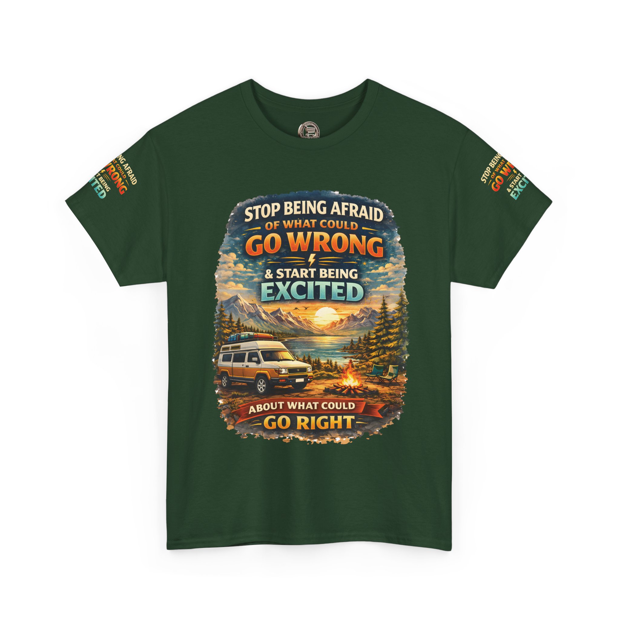 8602939408777945447_2048.jpeg Unisex Heavy Cotton Tee — "Stop Being Afraid Of What Could Go Wrong" Design Scenic-Line