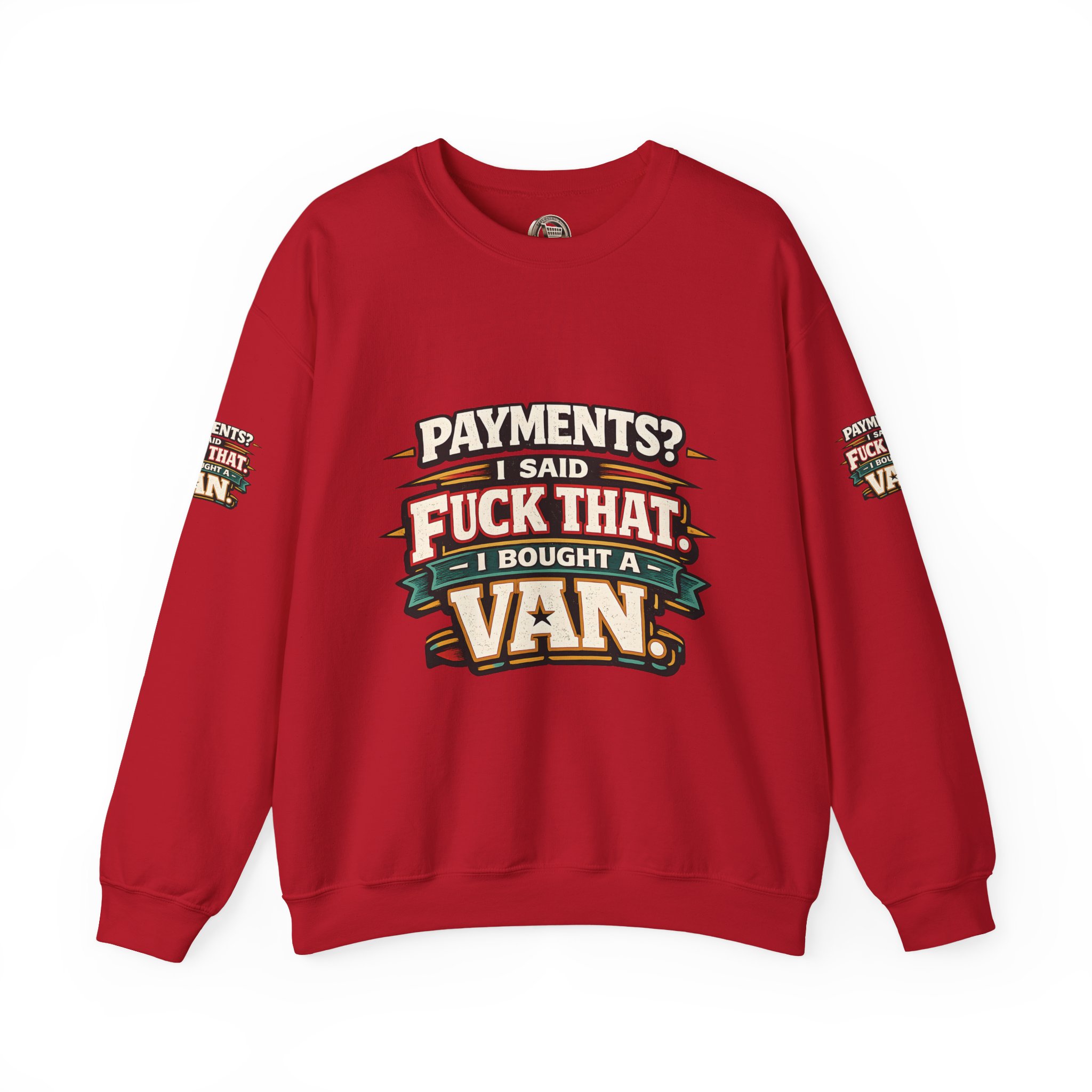 Unisex Heavy Blend™ Crewneck Sweatshirt — "Payments?I Said" Design F**K-Line